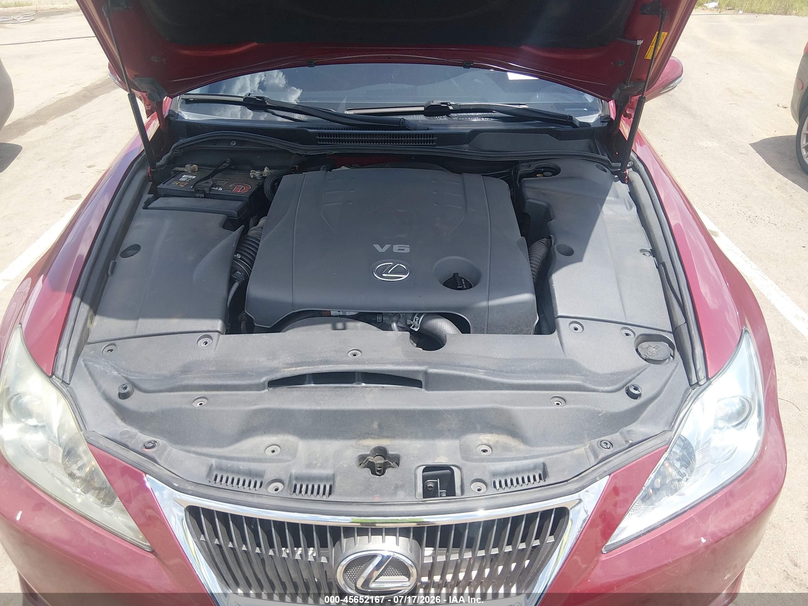 2012 Lexus Is 250   Red vin: JTHBF5C28C5161249