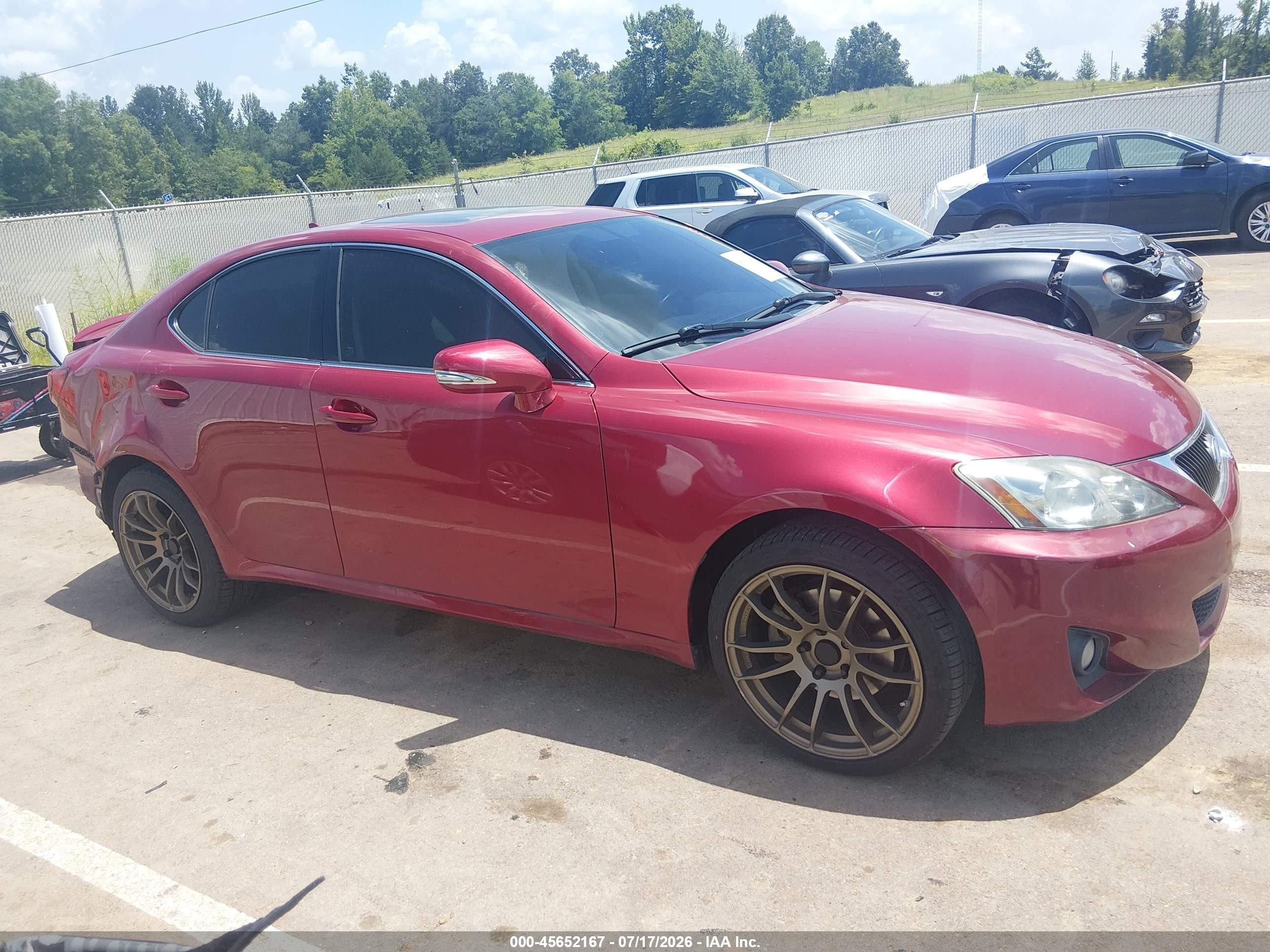 2012 Lexus Is 250   Red vin: JTHBF5C28C5161249