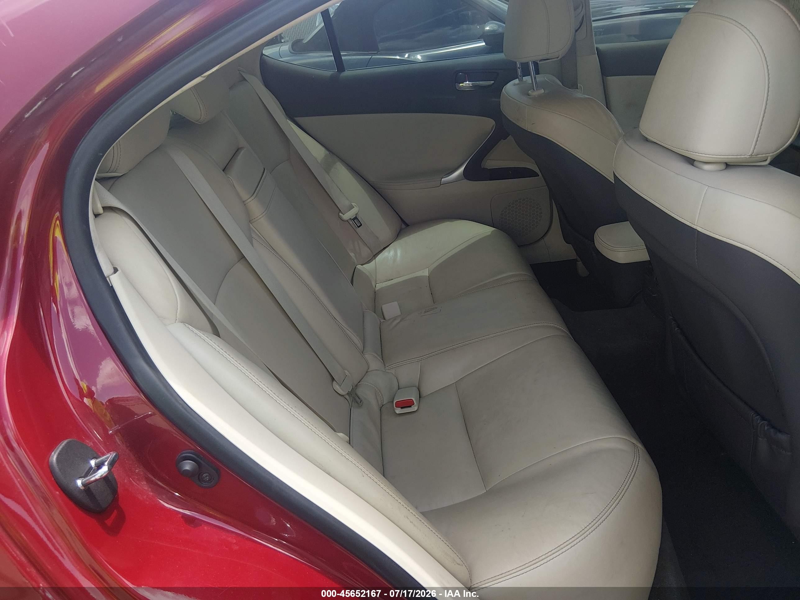 2012 Lexus Is 250   Red vin: JTHBF5C28C5161249
