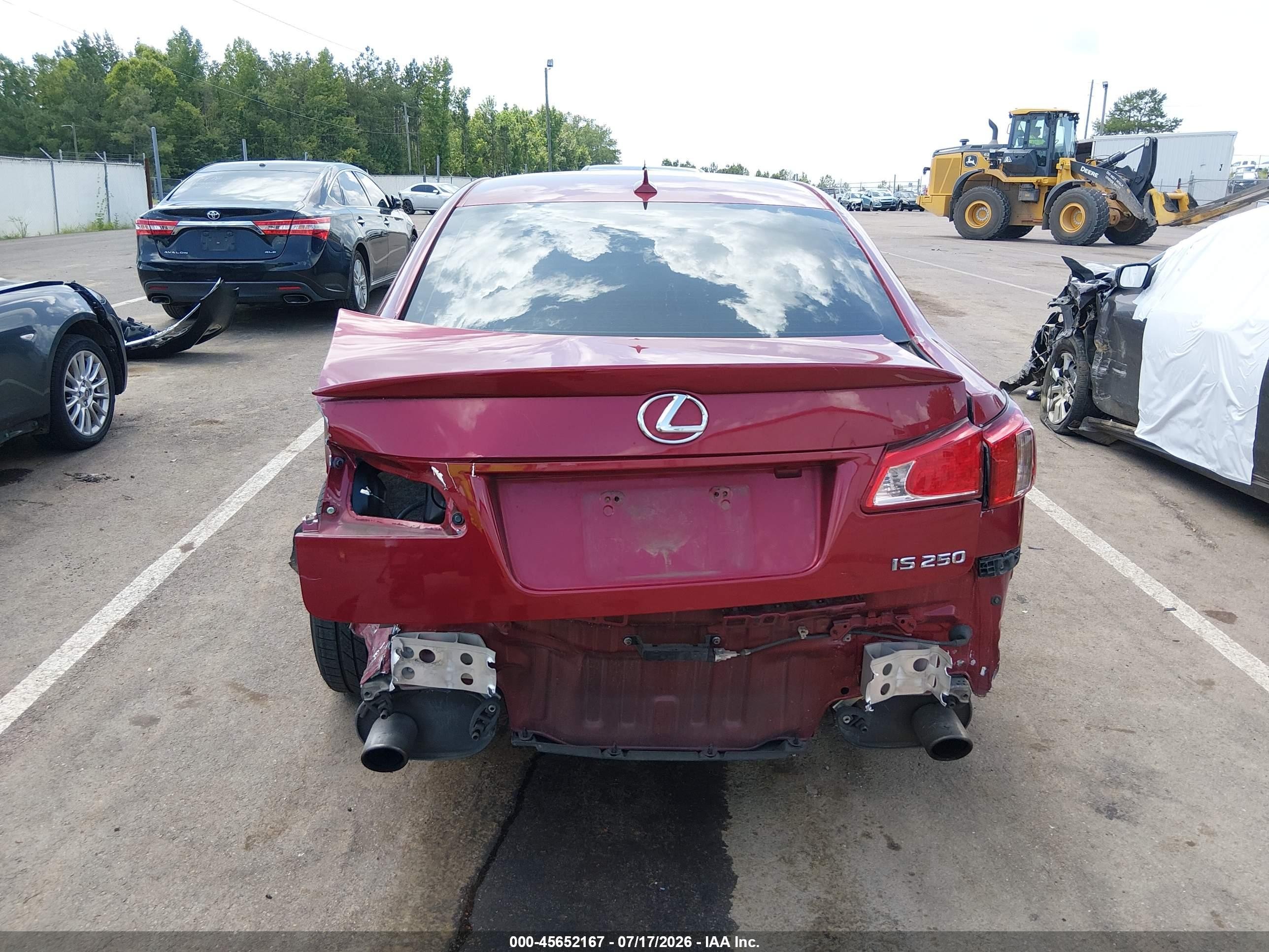 2012 Lexus Is 250   Red vin: JTHBF5C28C5161249