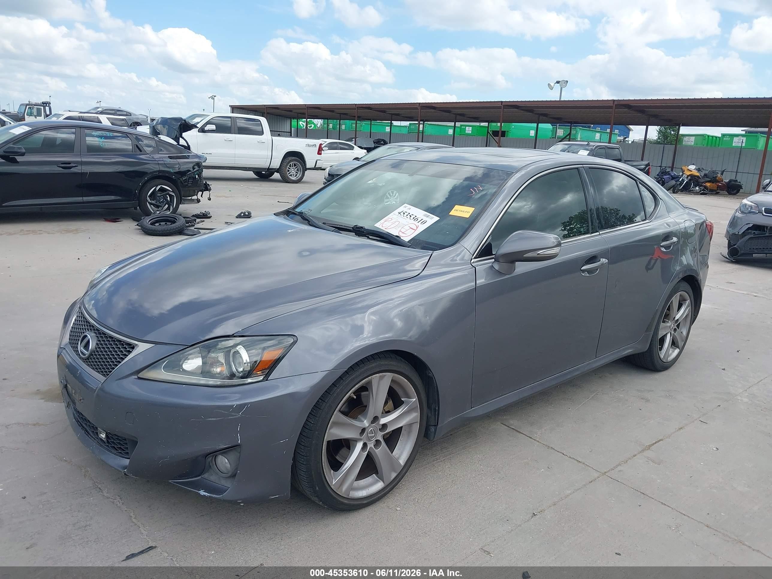 2012 Lexus Is 250   Gray vin: JTHBF5C28C5174566