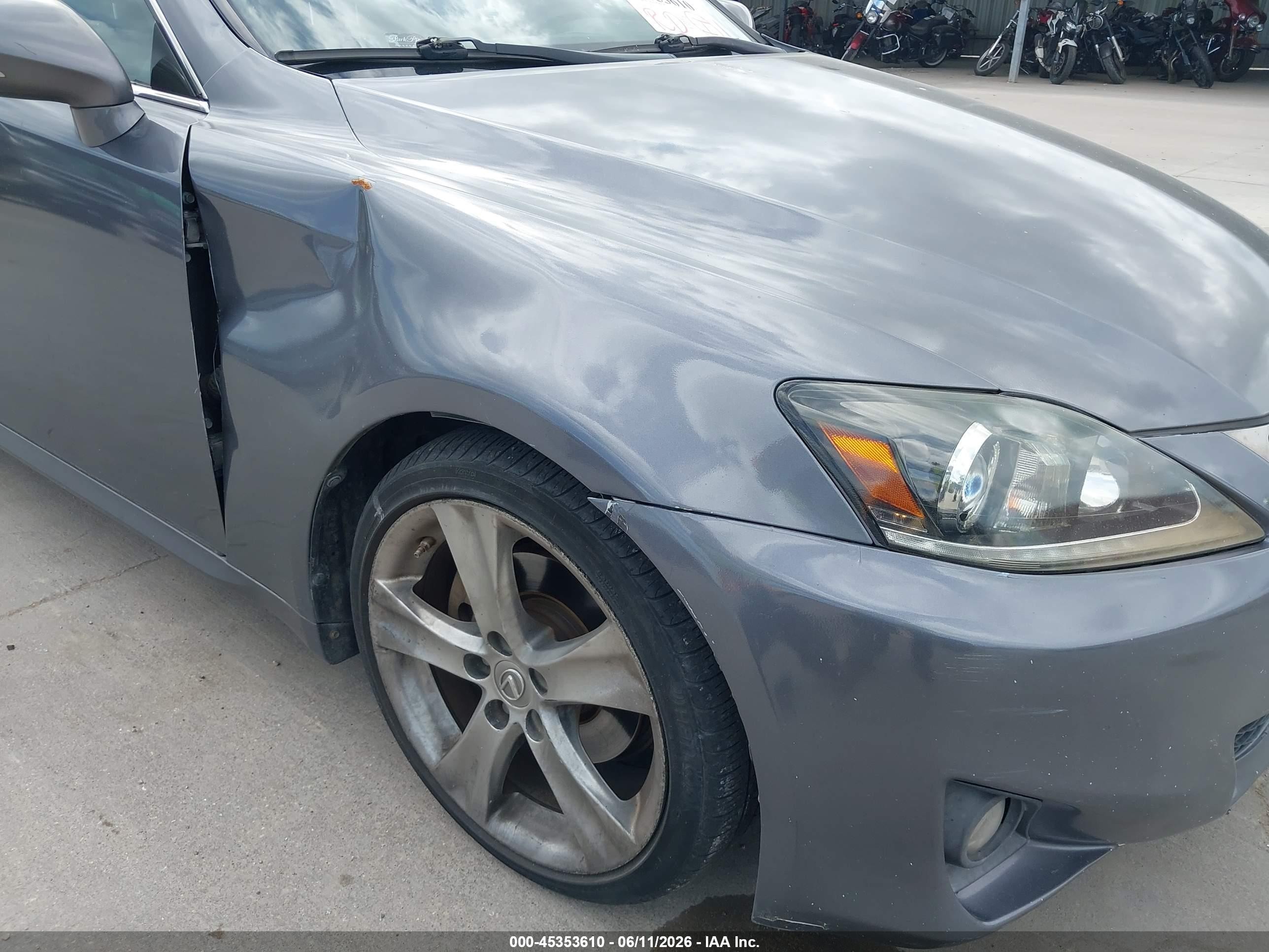 2012 Lexus Is 250   Gray vin: JTHBF5C28C5174566