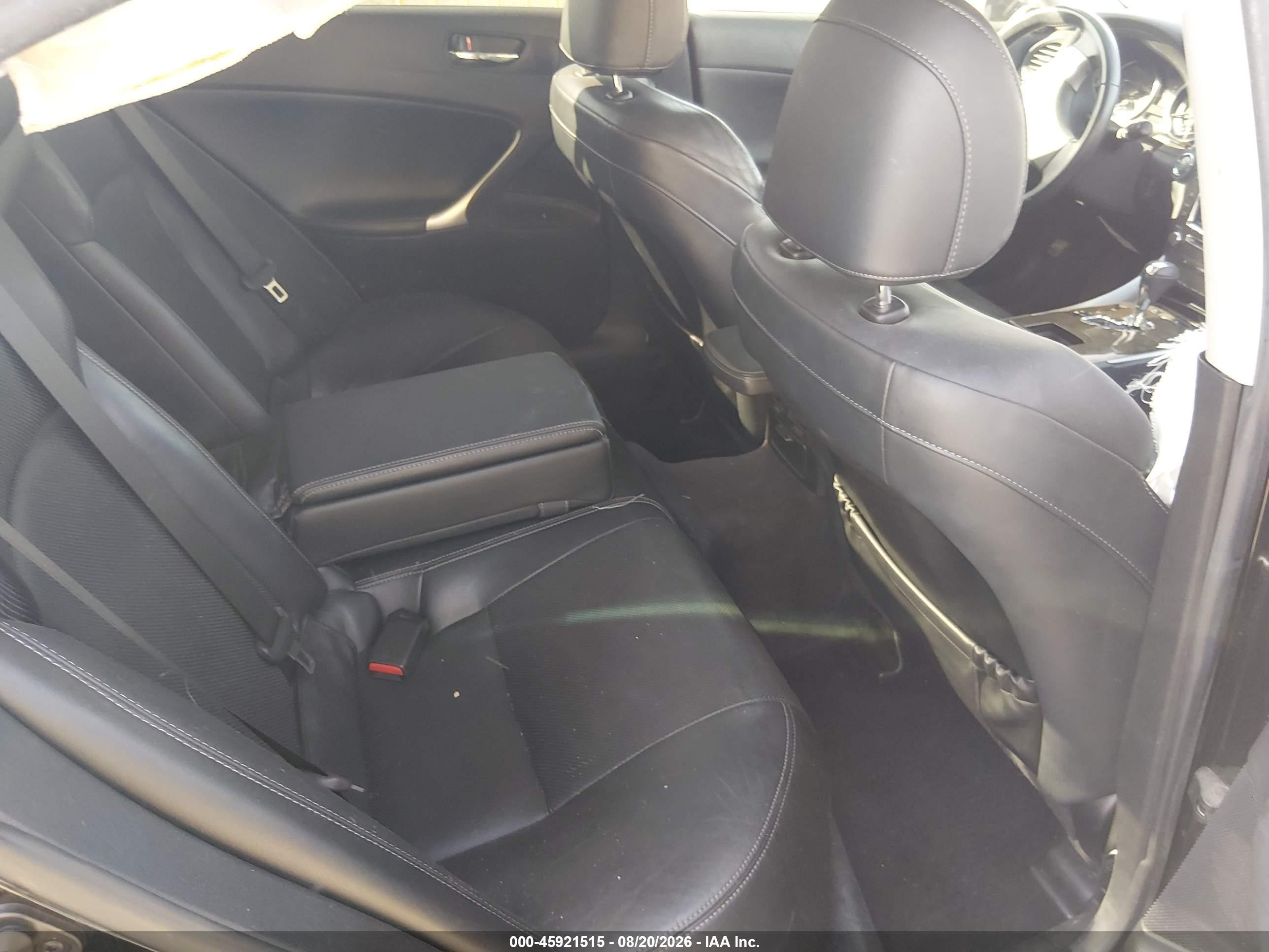 2013 Lexus Is 250   Black vin: JTHBF5C28D5192602