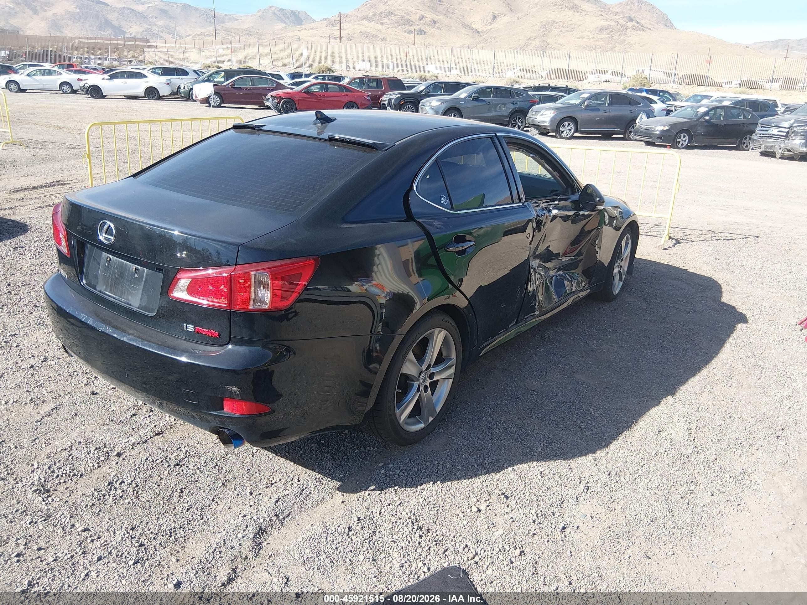 2013 Lexus Is 250   Black vin: JTHBF5C28D5192602