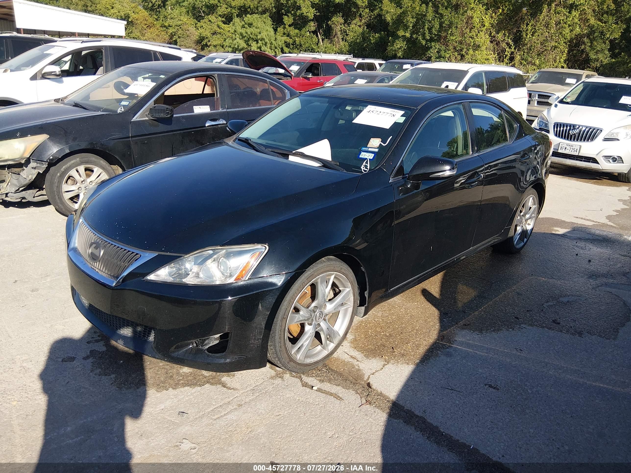 2010 Lexus Is 250   Black vin: JTHBF5C29A2095048