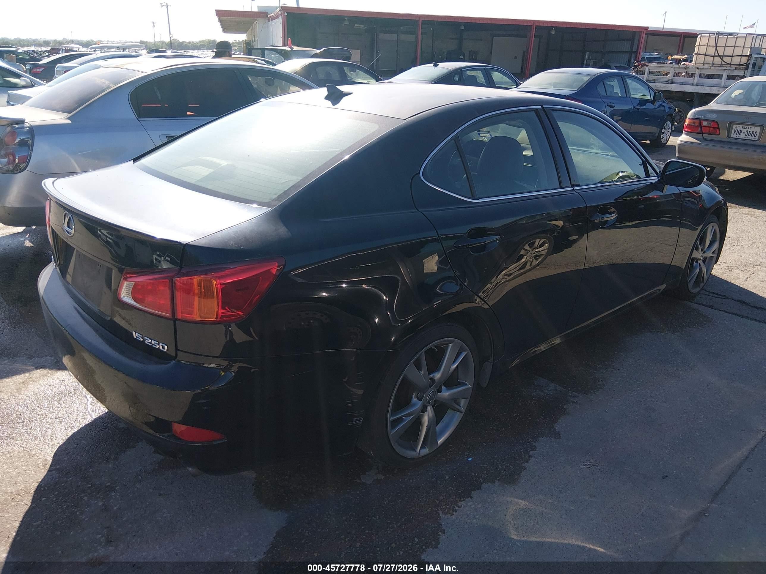 2010 Lexus Is 250   Black vin: JTHBF5C29A2095048