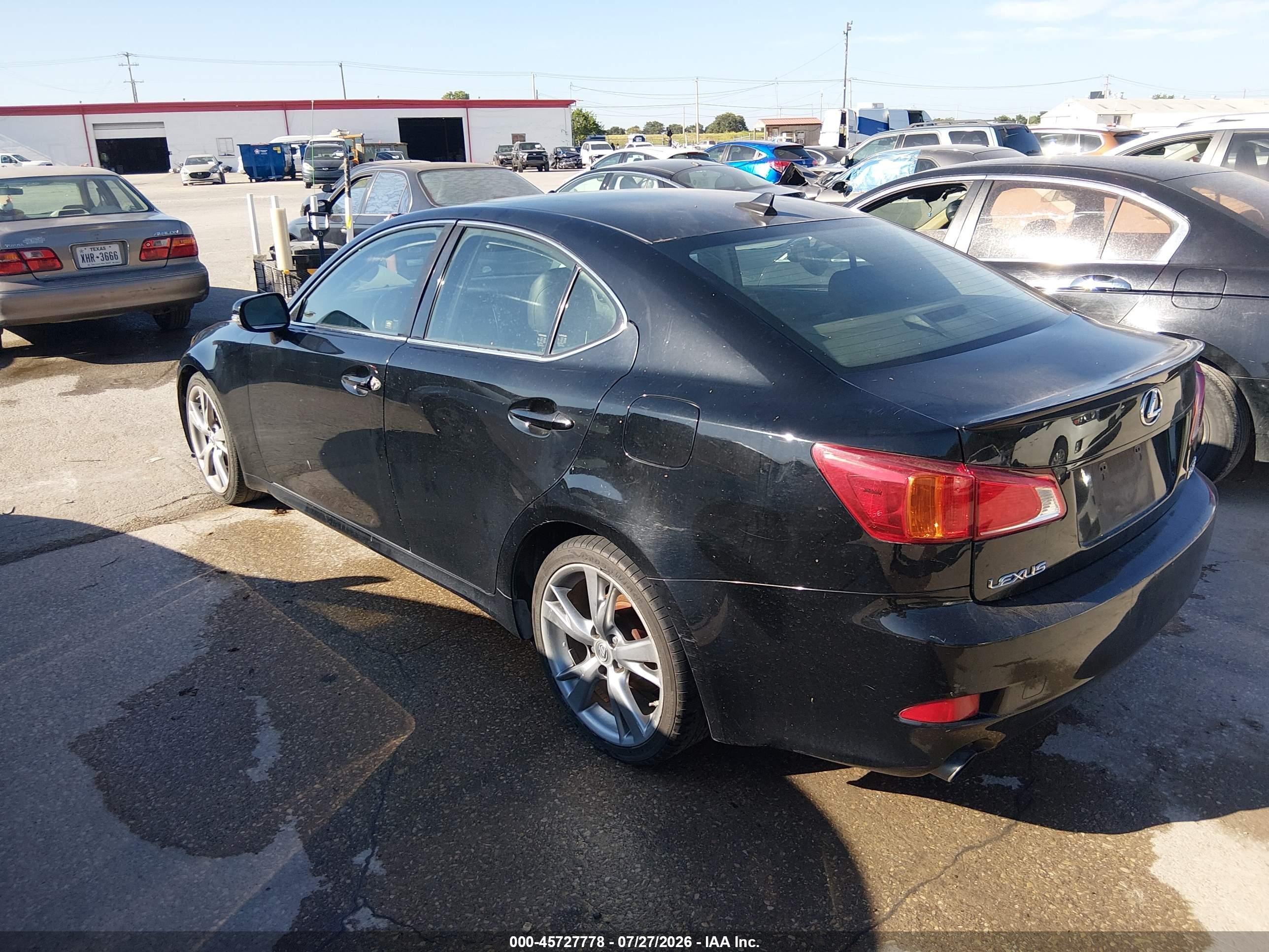 2010 Lexus Is 250   Black vin: JTHBF5C29A2095048