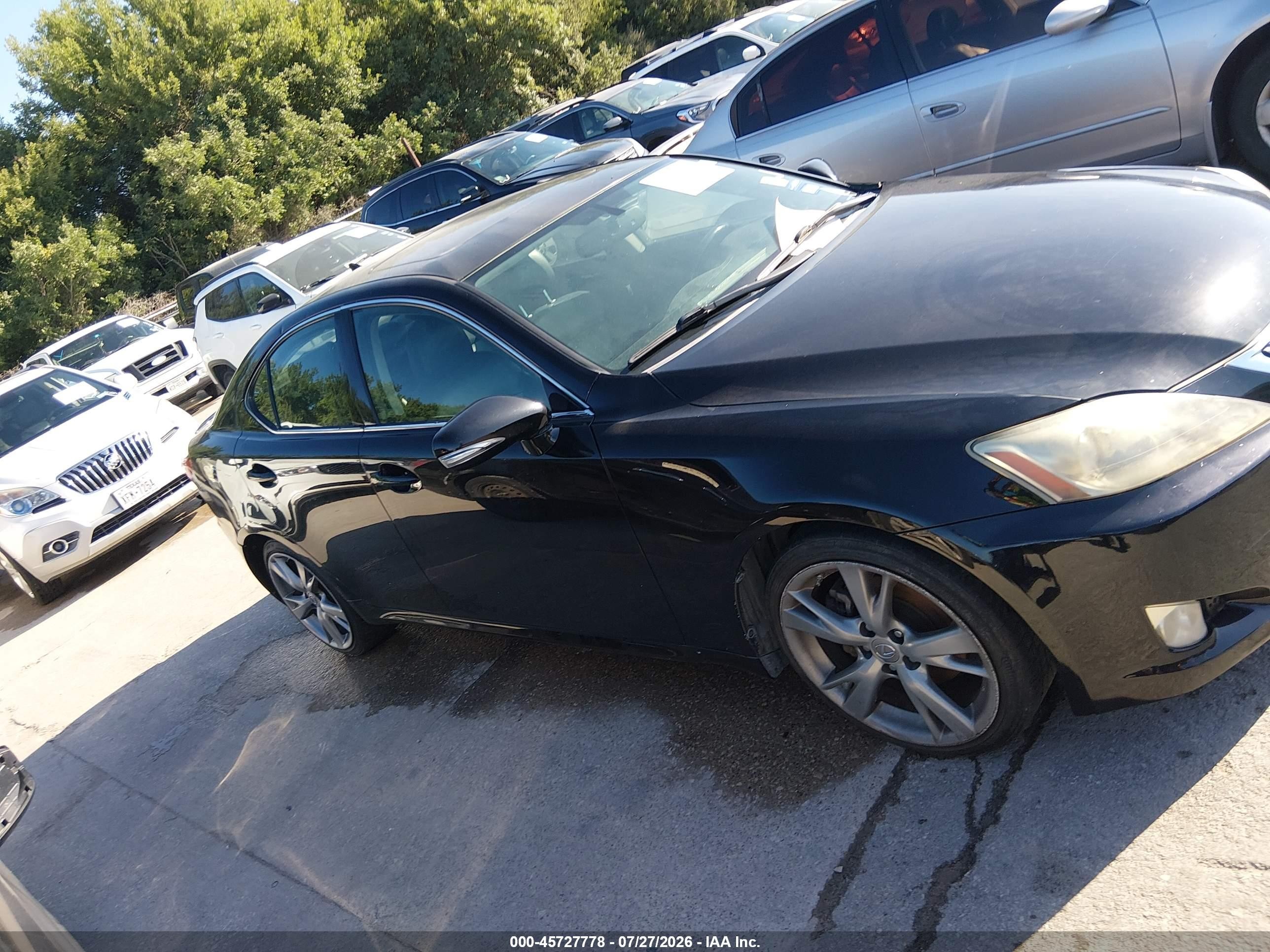 2010 Lexus Is 250   Black vin: JTHBF5C29A2095048