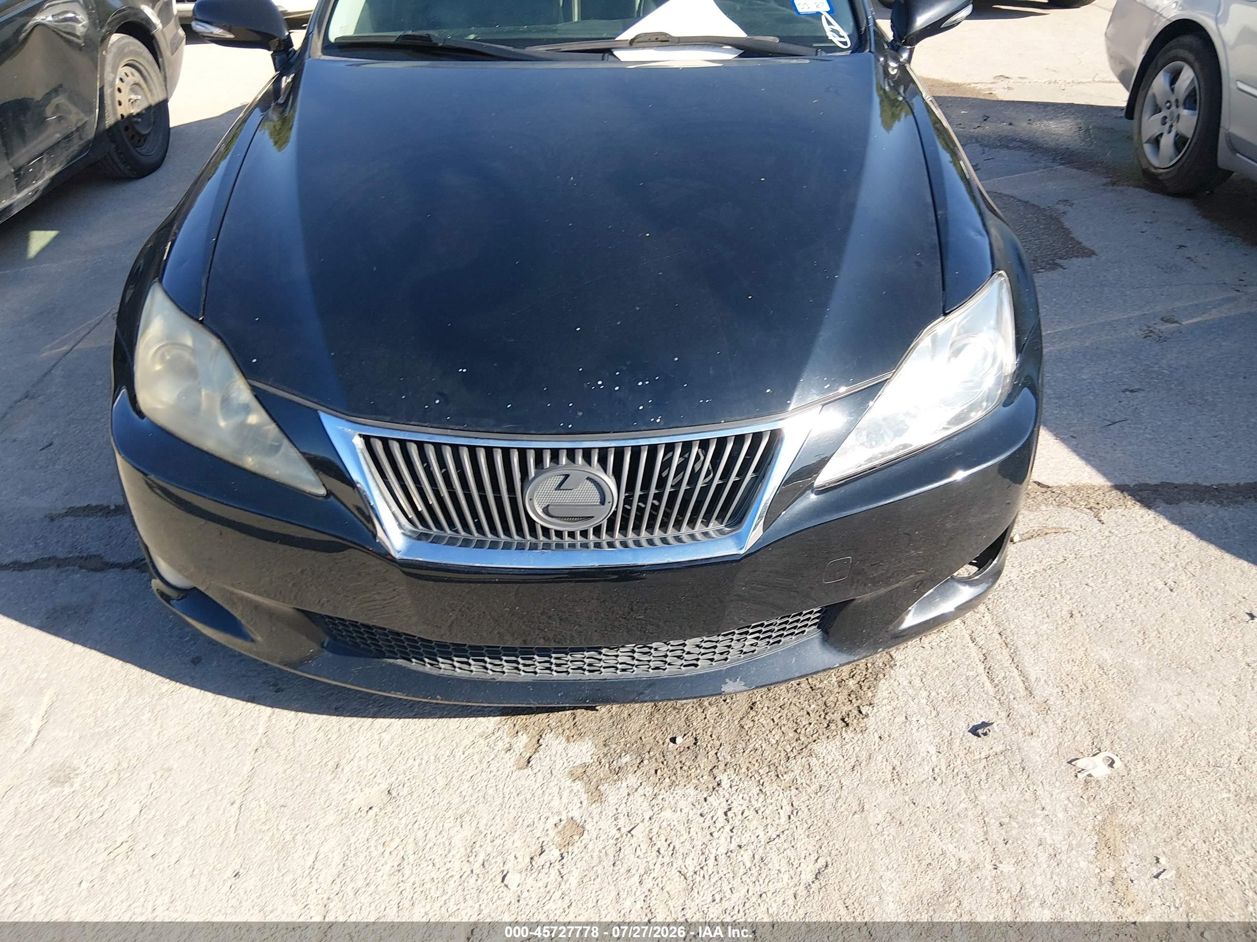 2010 Lexus Is 250   Black vin: JTHBF5C29A2095048