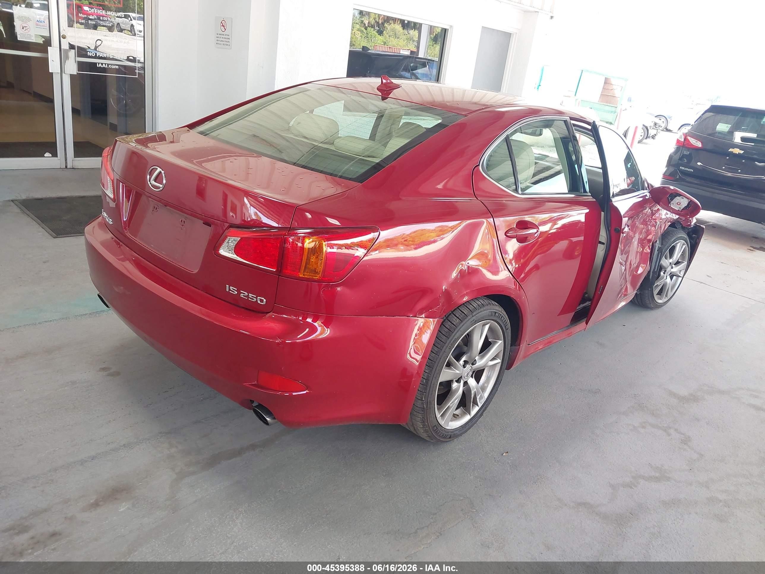 2010 Lexus Is 250   Maroon vin: JTHBF5C29A5112574