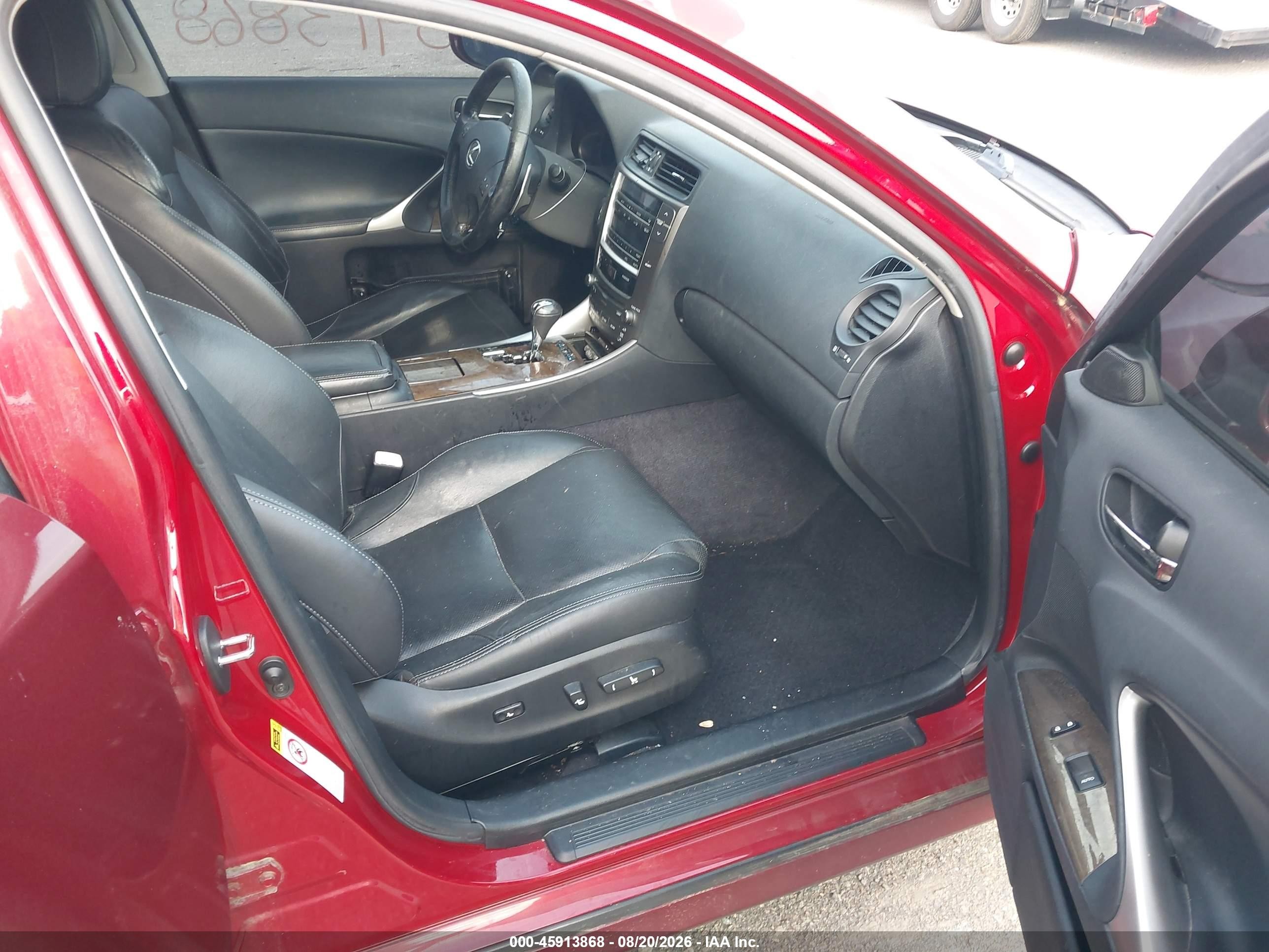 2010 Lexus Is 250   Red vin: JTHBF5C29A5126734
