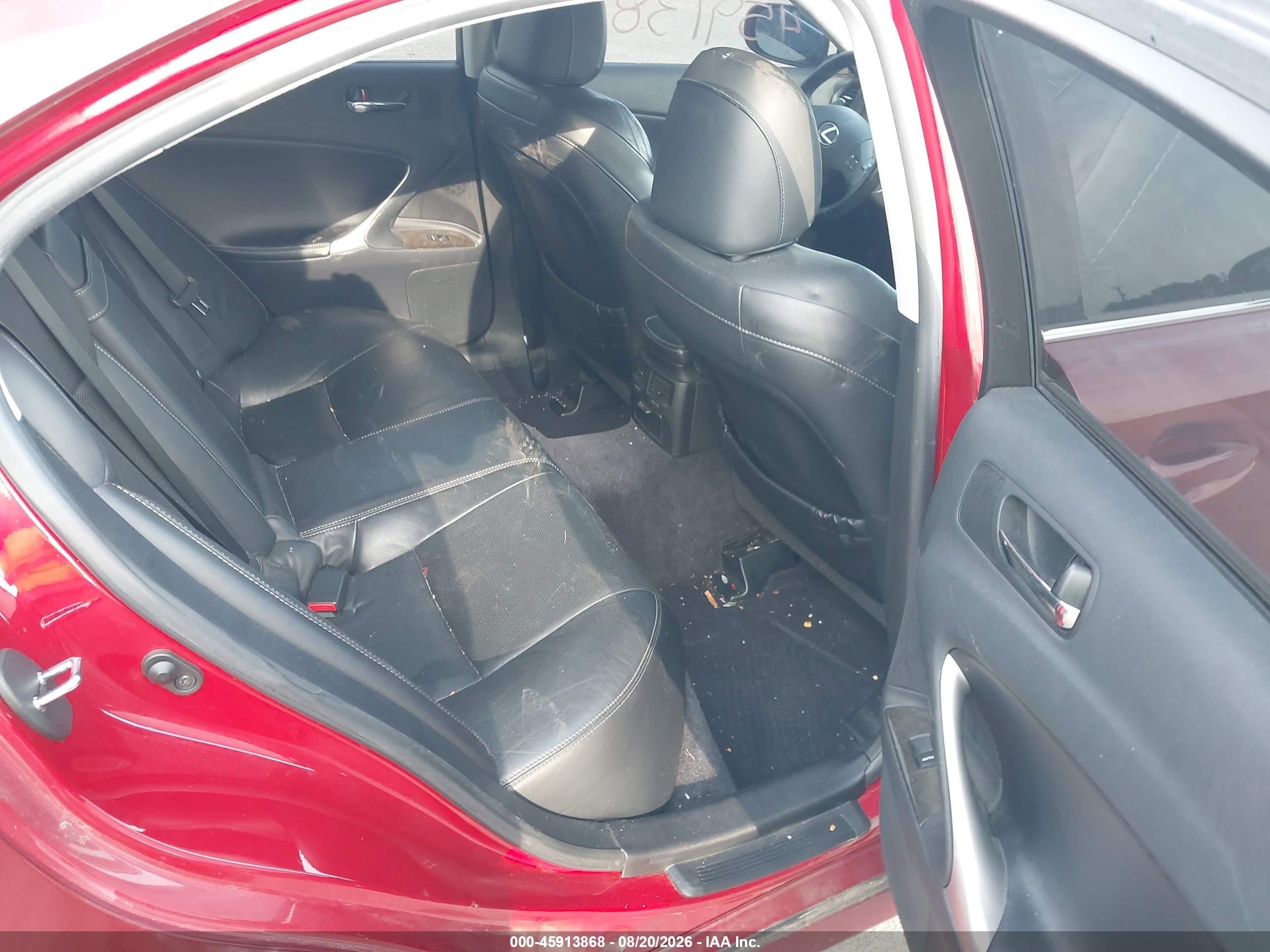 2010 Lexus Is 250   Red vin: JTHBF5C29A5126734
