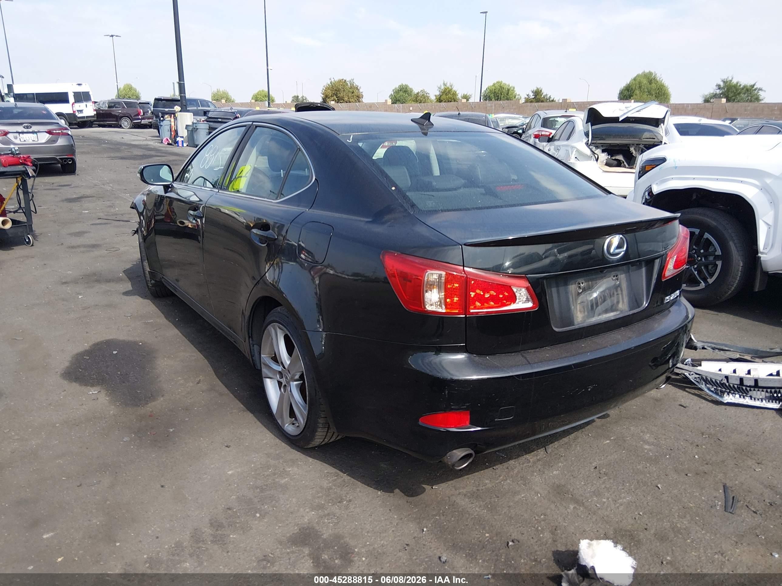 2011 Lexus Is 250   Black vin: JTHBF5C29B2101190