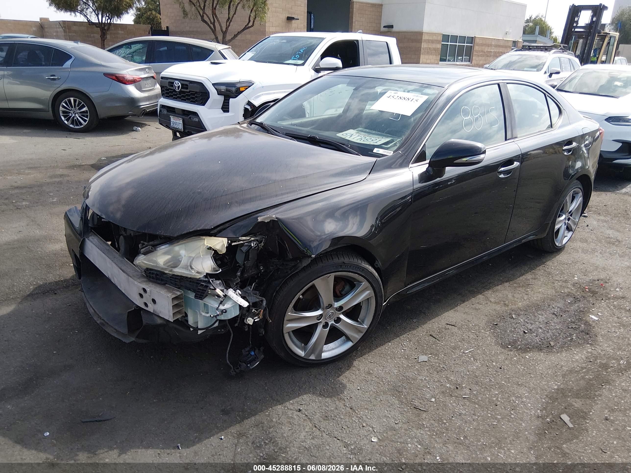 2011 Lexus Is 250   Black vin: JTHBF5C29B2101190