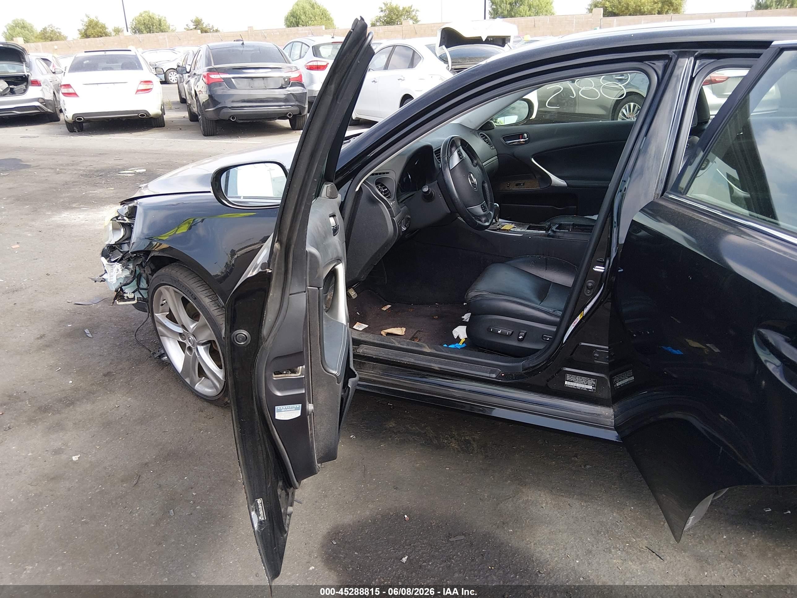 2011 Lexus Is 250   Black vin: JTHBF5C29B2101190