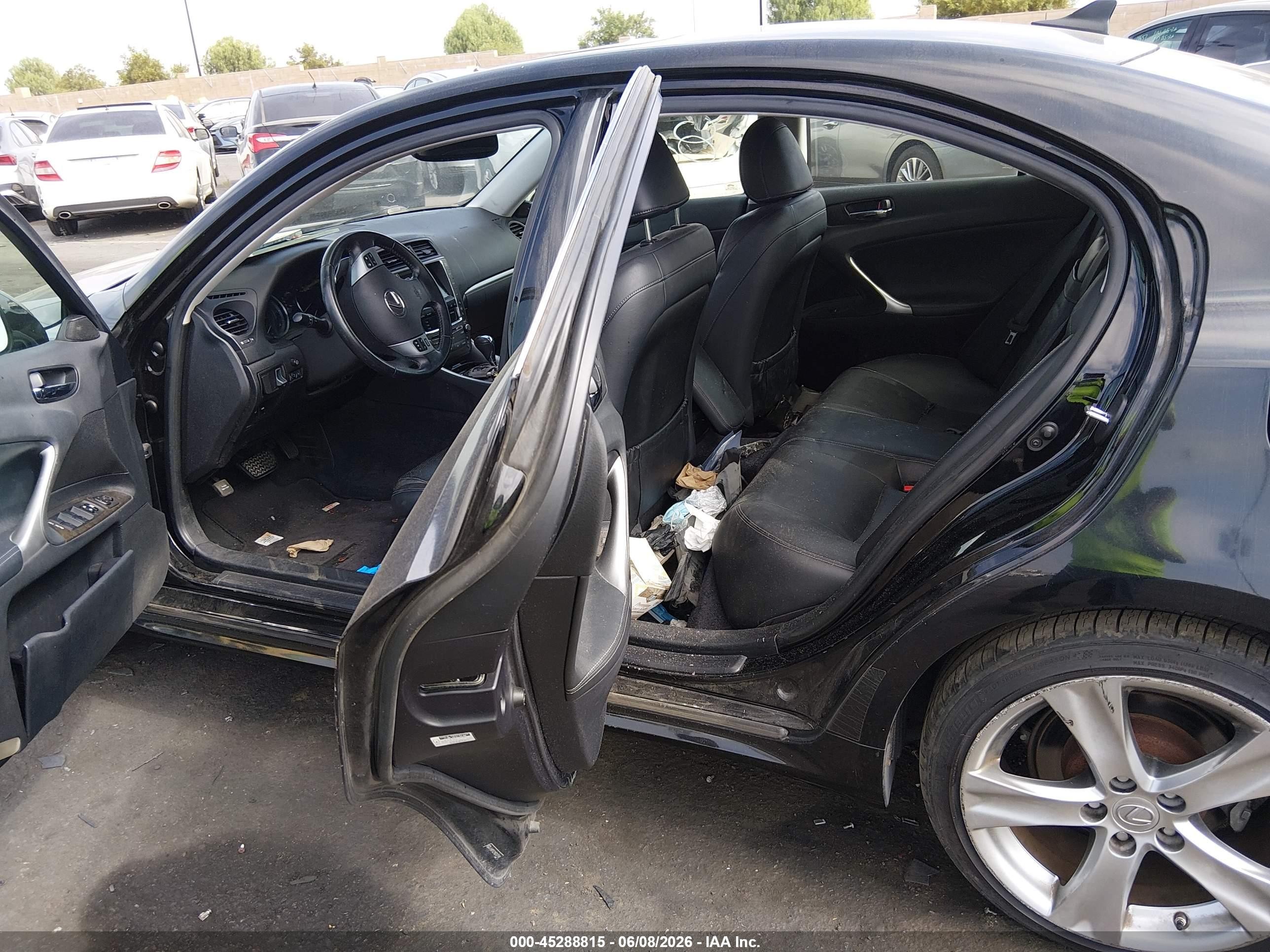 2011 Lexus Is 250   Black vin: JTHBF5C29B2101190