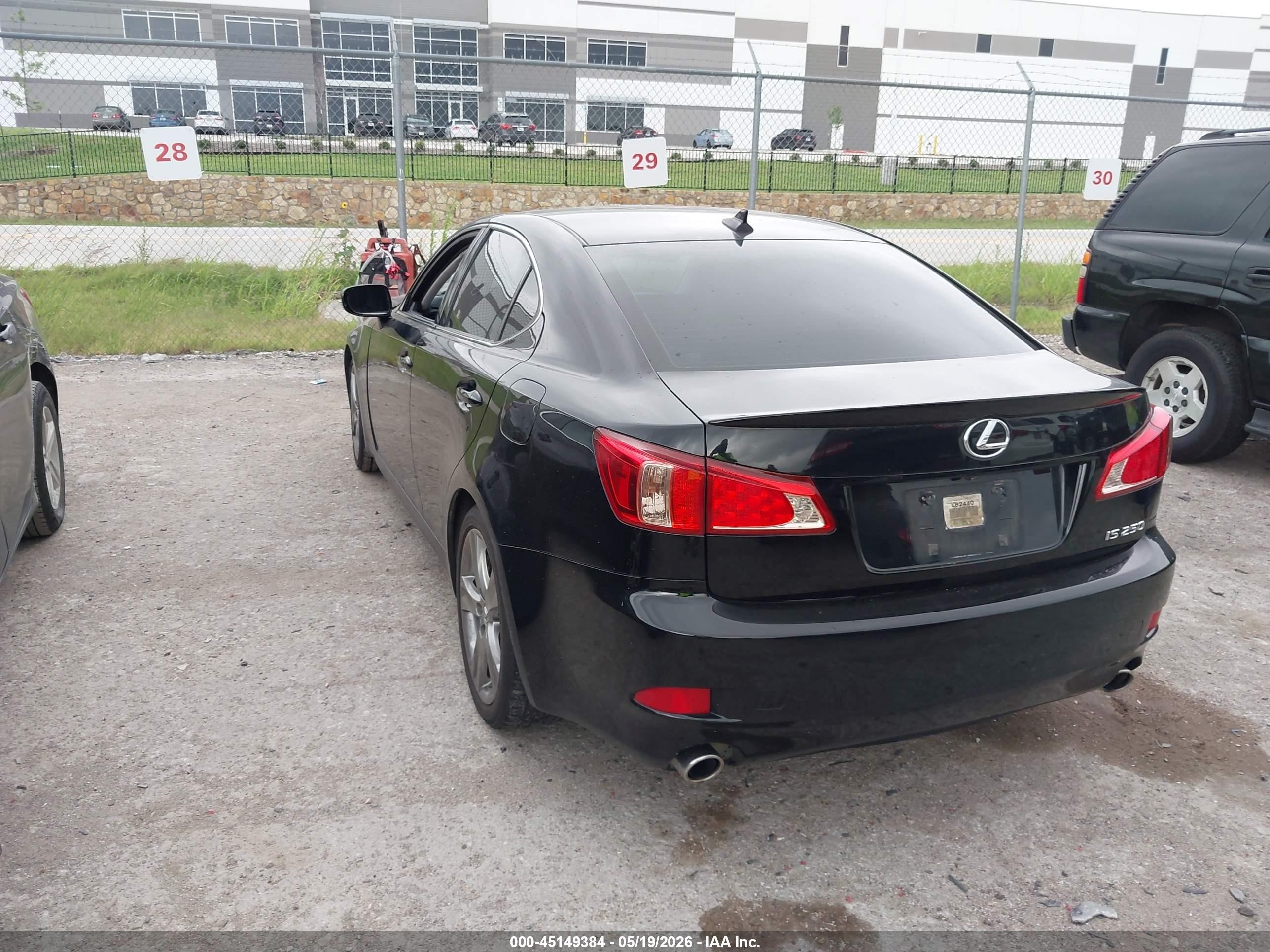 2012 Lexus Is 250   Черный vin: JTHBF5C29C5168677