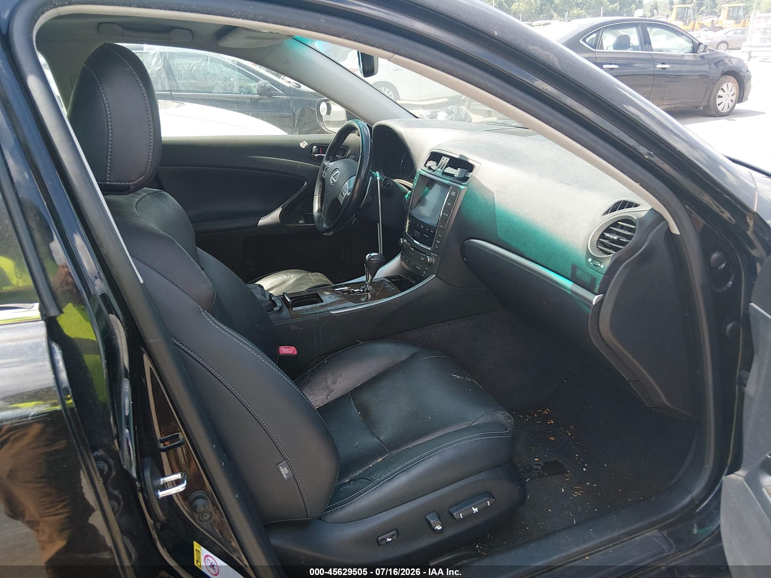2012 Lexus Is 250   Black vin: JTHBF5C29C5168789