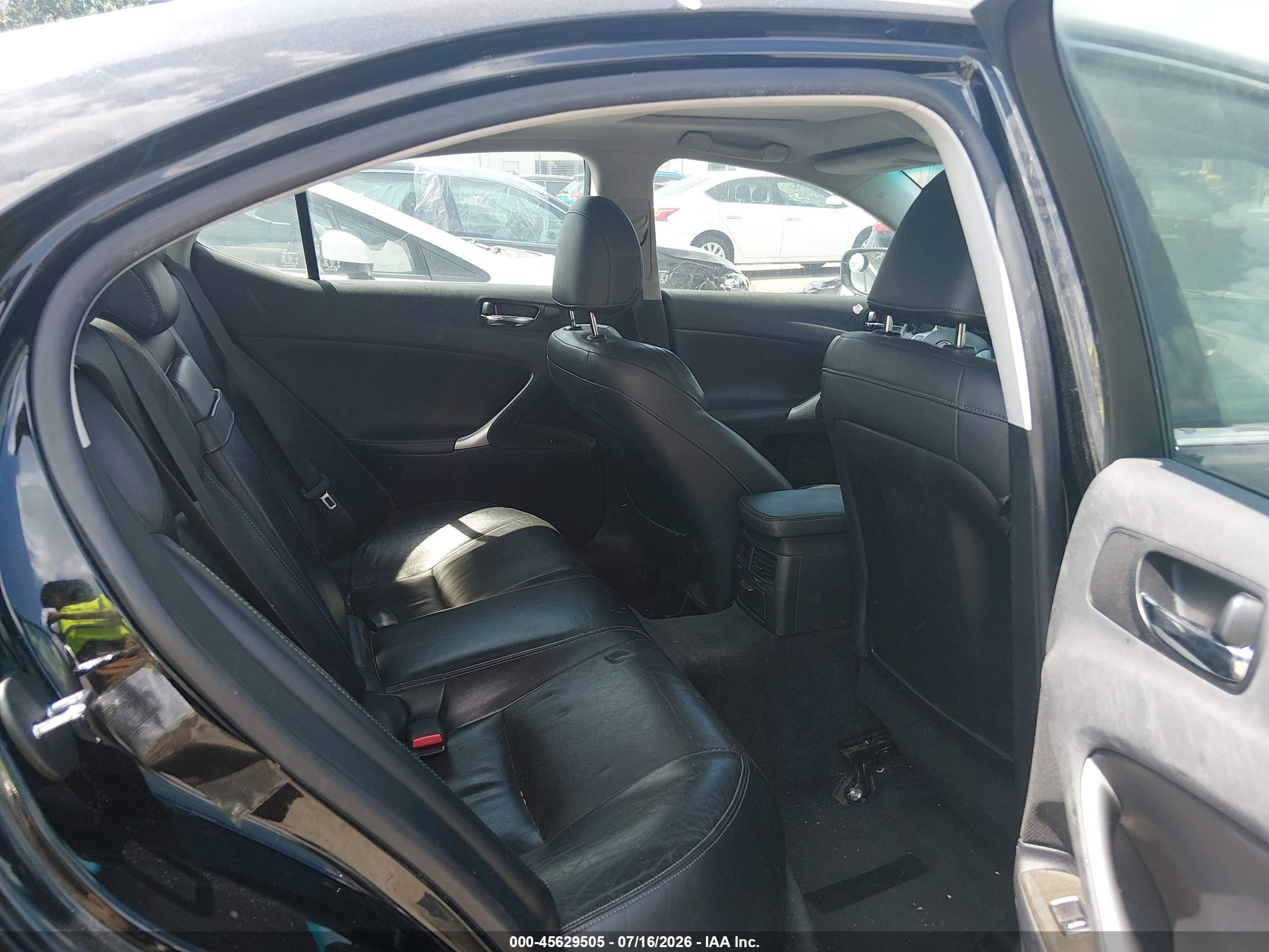 2012 Lexus Is 250   Black vin: JTHBF5C29C5168789