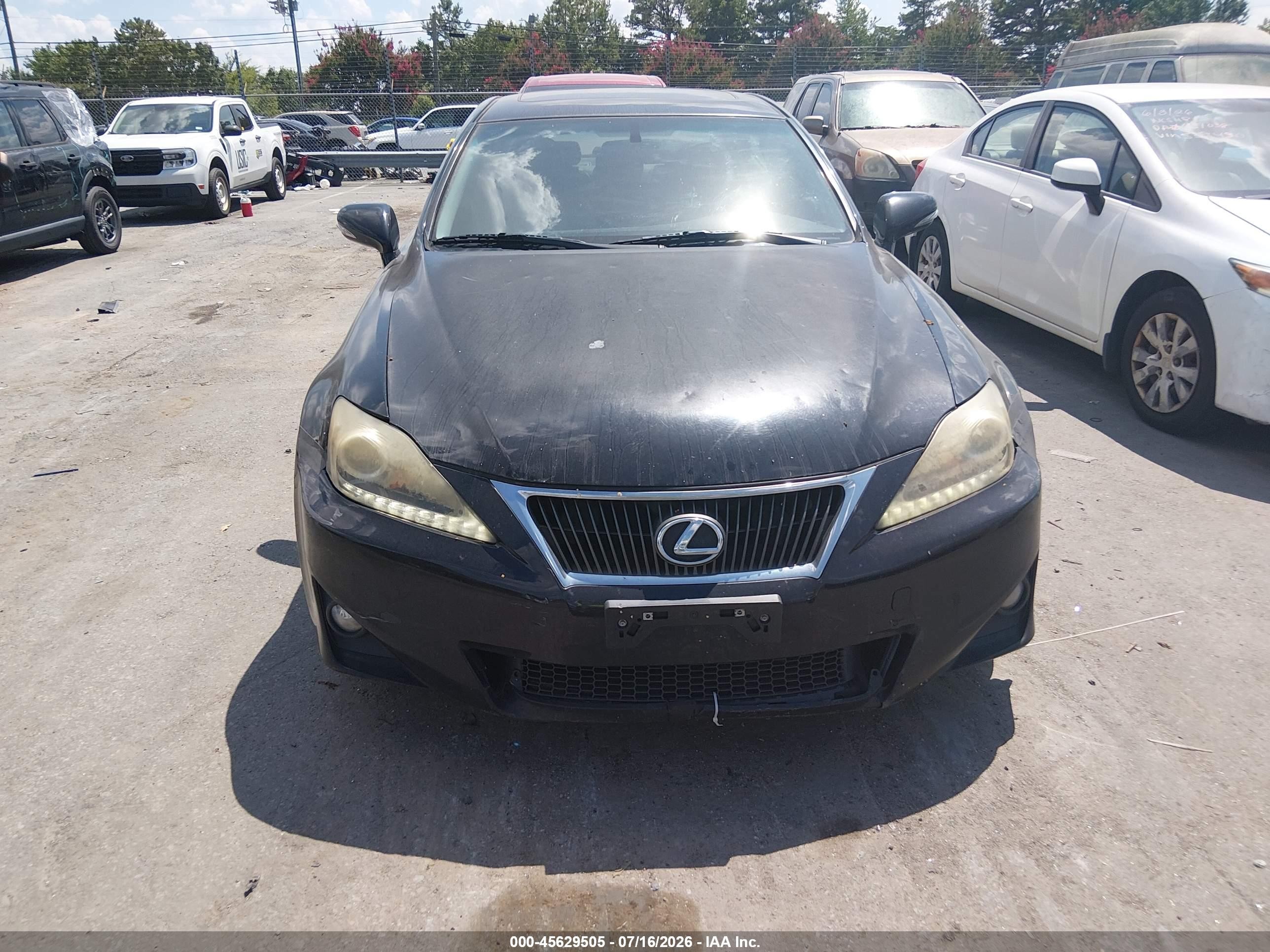 2012 Lexus Is 250   Black vin: JTHBF5C29C5168789