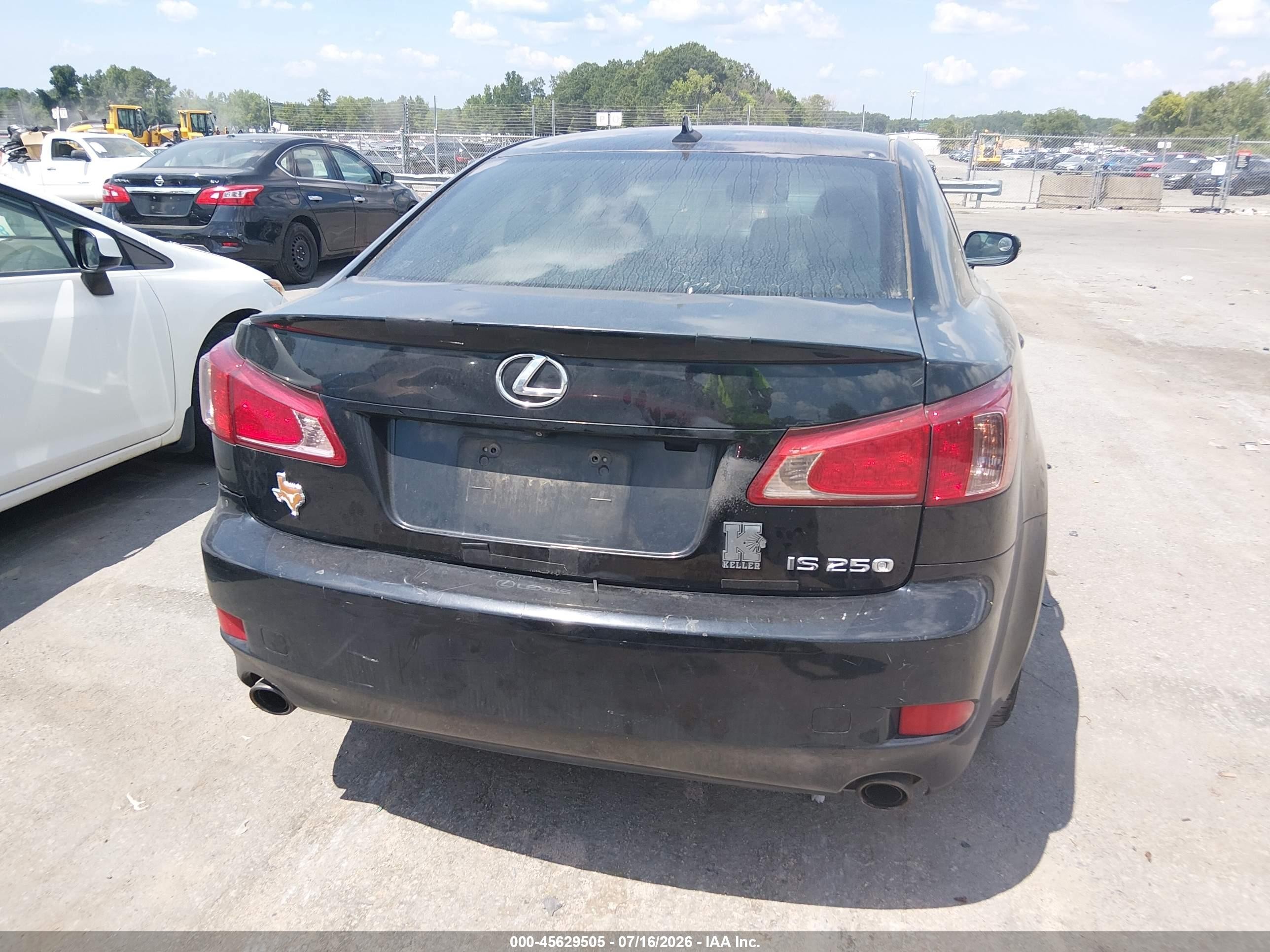 2012 Lexus Is 250   Black vin: JTHBF5C29C5168789
