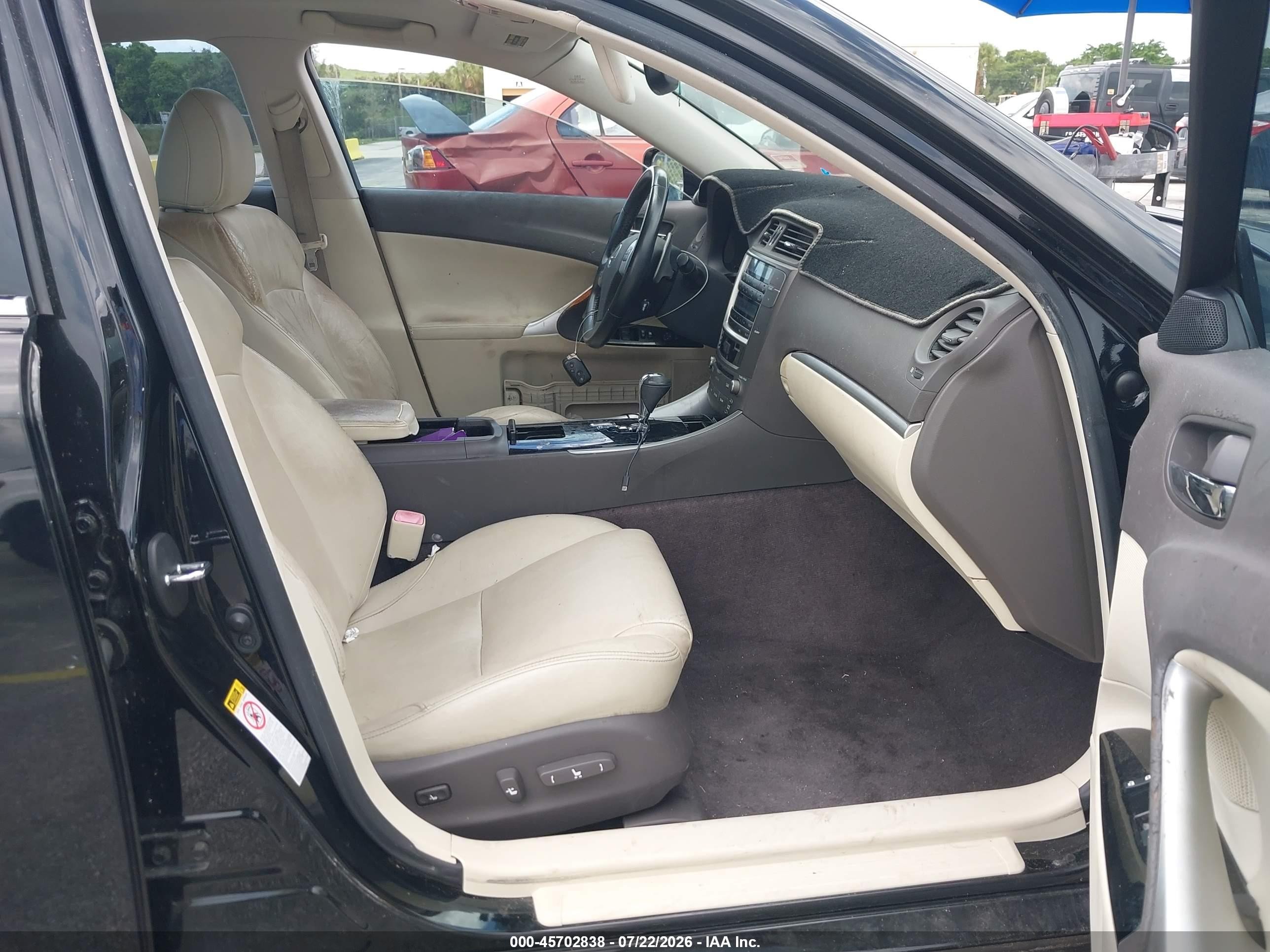 2012 Lexus Is 250   Black vin: JTHBF5C29C5177766