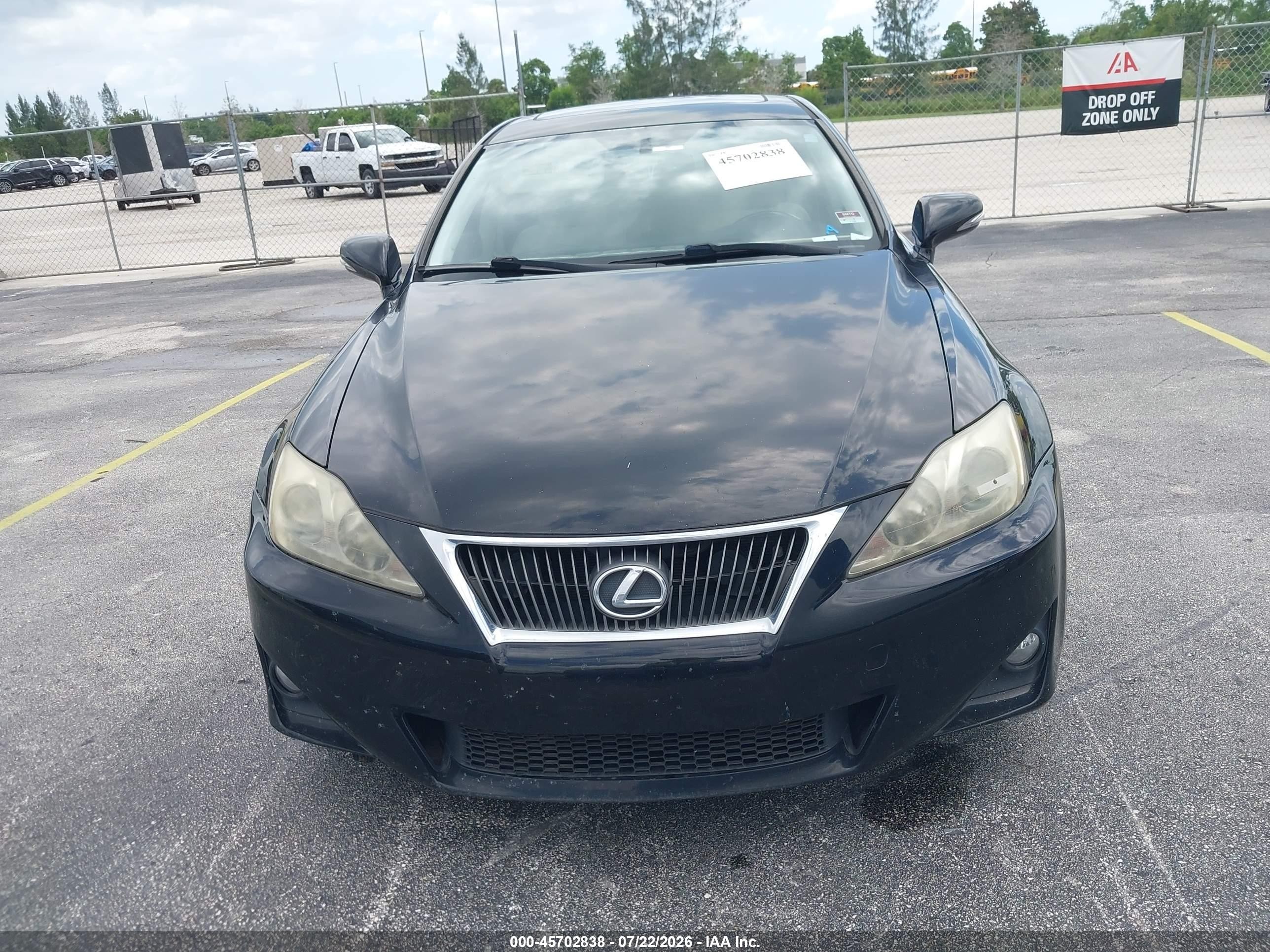 2012 Lexus Is 250   Black vin: JTHBF5C29C5177766