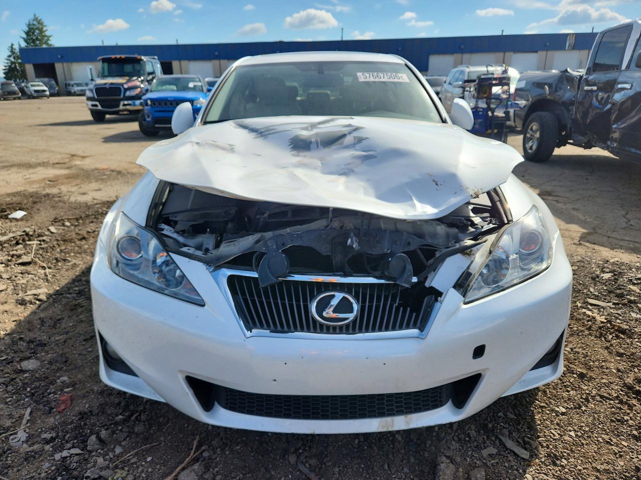 2013 Lexus Is 250 White vin: JTHBF5C29D5190423