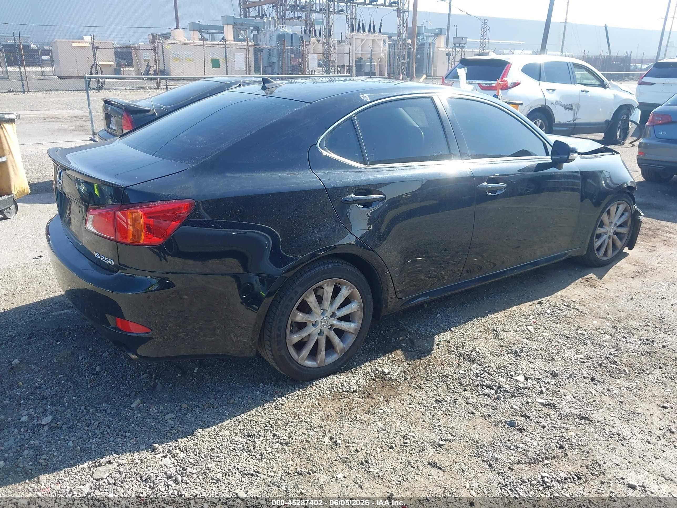 2010 Lexus Is 250 Black vin: JTHBF5C2XA5126001