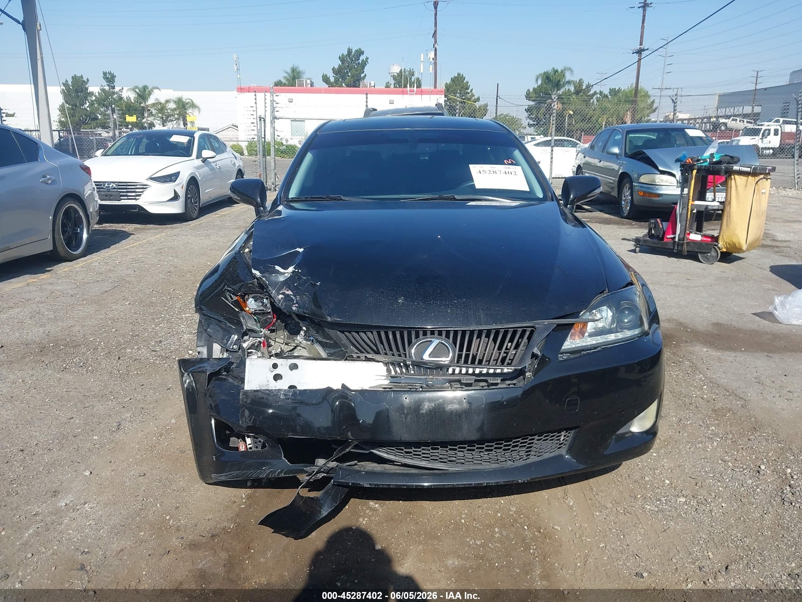 2010 Lexus Is 250 Black vin: JTHBF5C2XA5126001