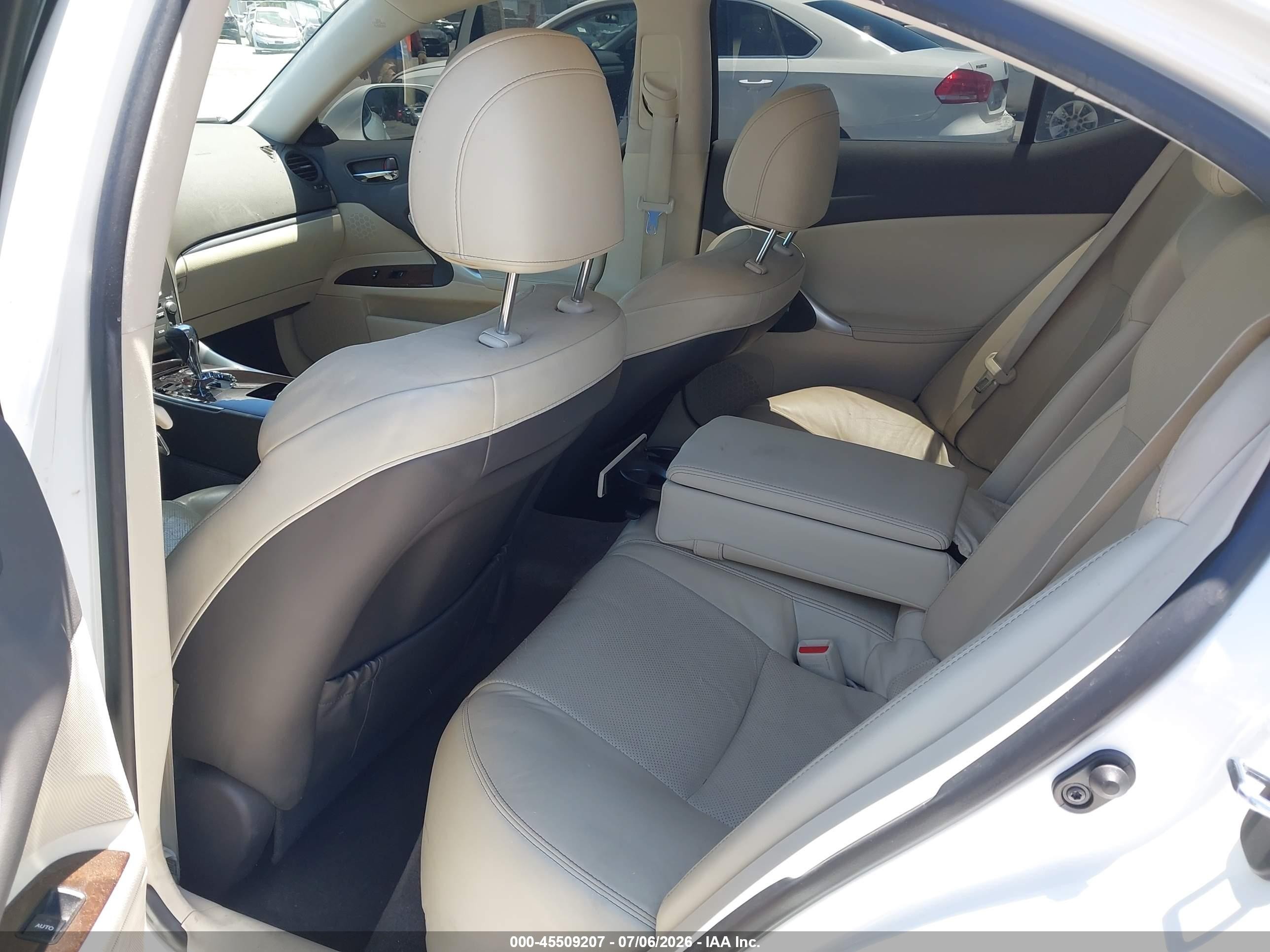 2012 Lexus Is 250   White vin: JTHBF5C2XC5169837