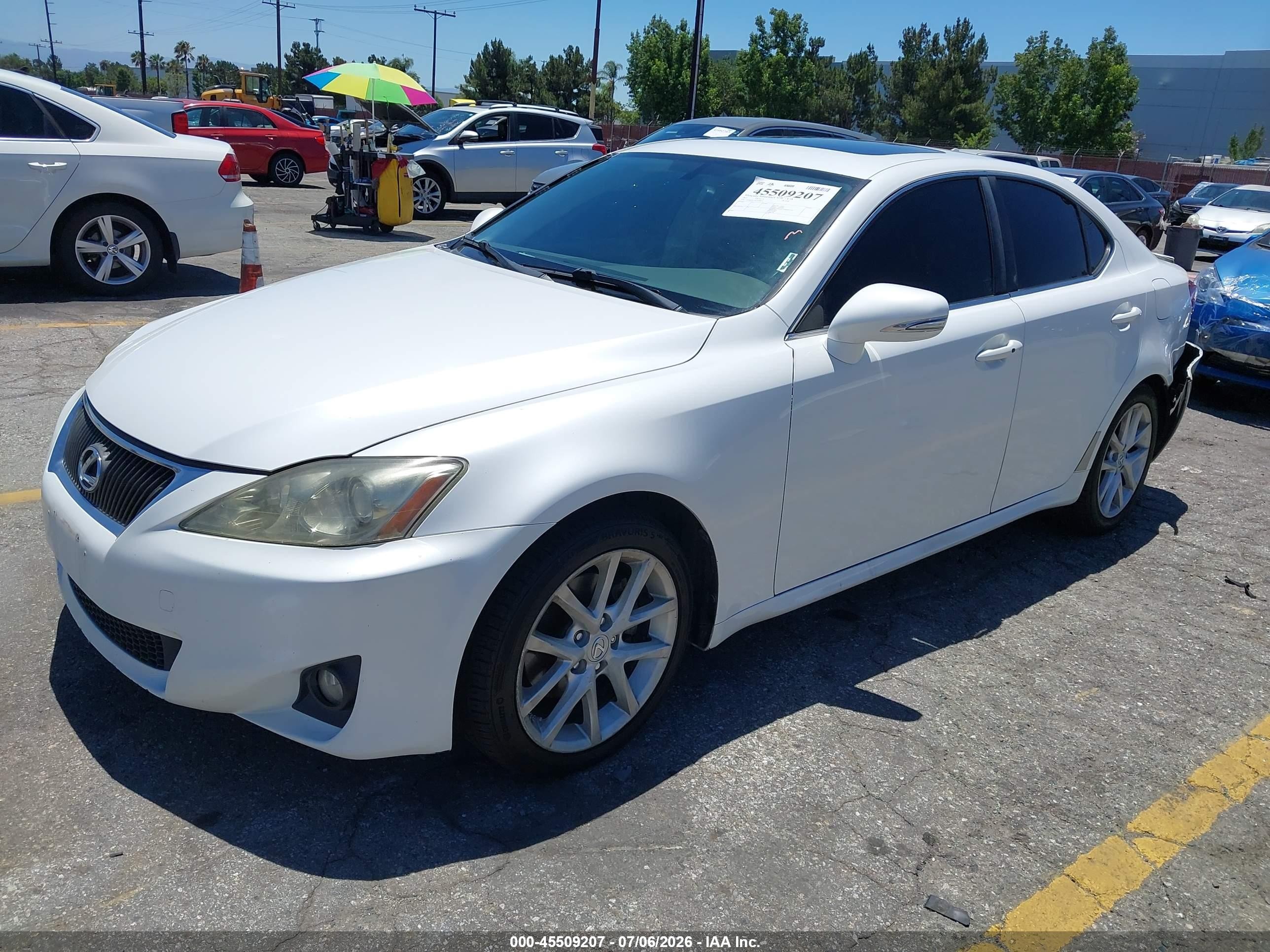 2012 Lexus Is 250   White vin: JTHBF5C2XC5169837