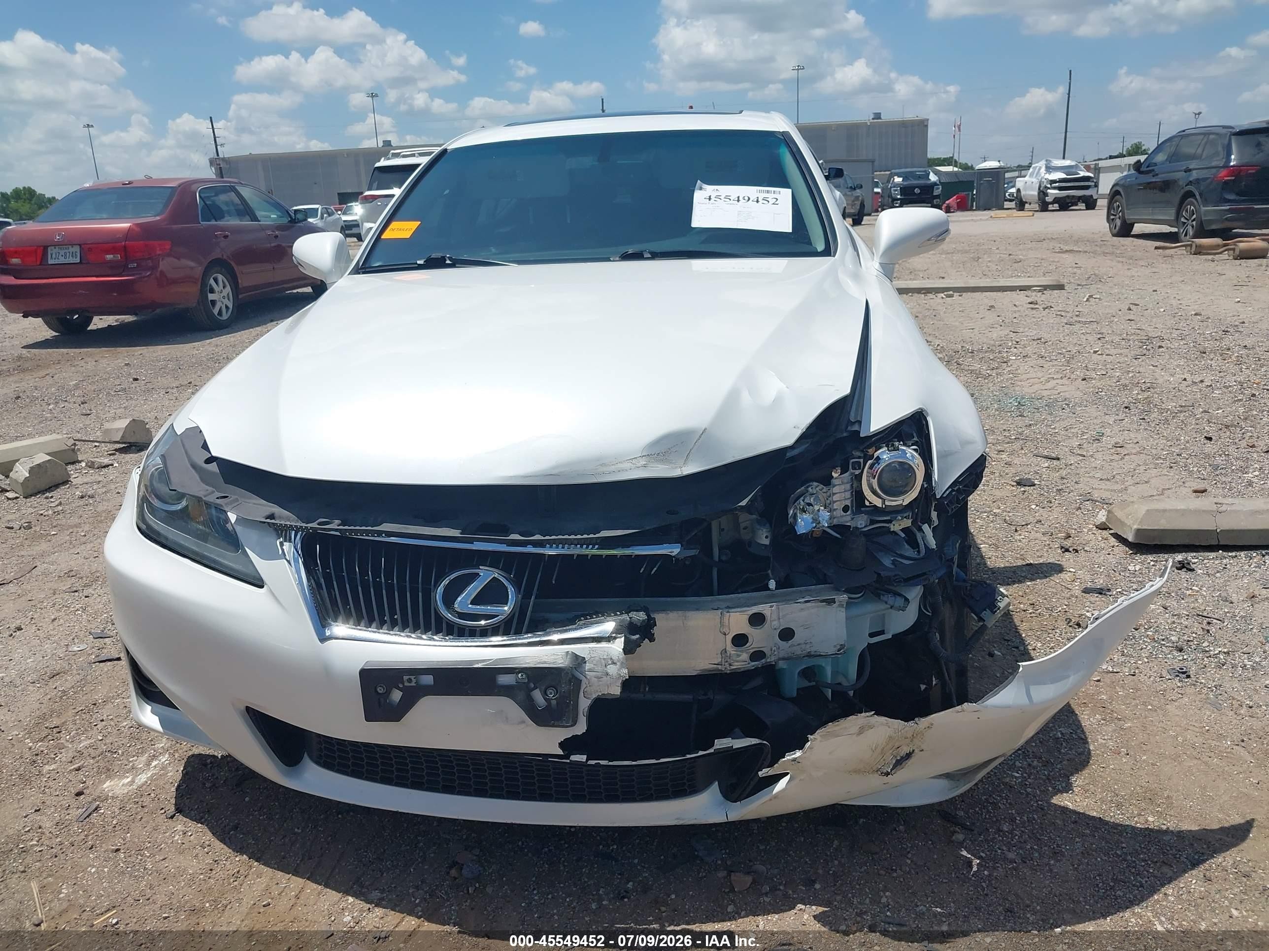 2012 Lexus Is 250   Белый vin: JTHBF5C2XC5173693