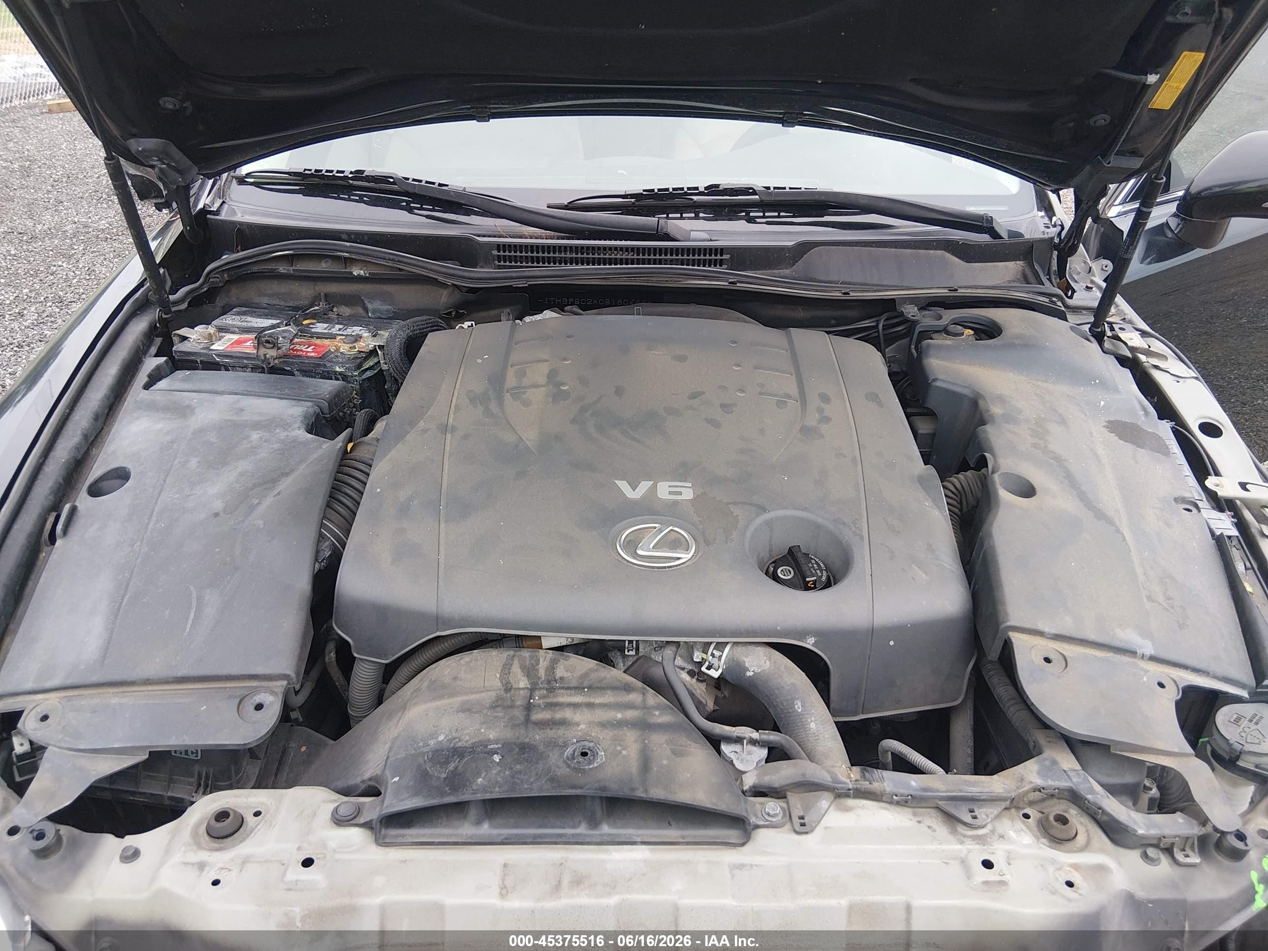 2012 Lexus Is 250   Black vin: JTHBF5C2XC5180644