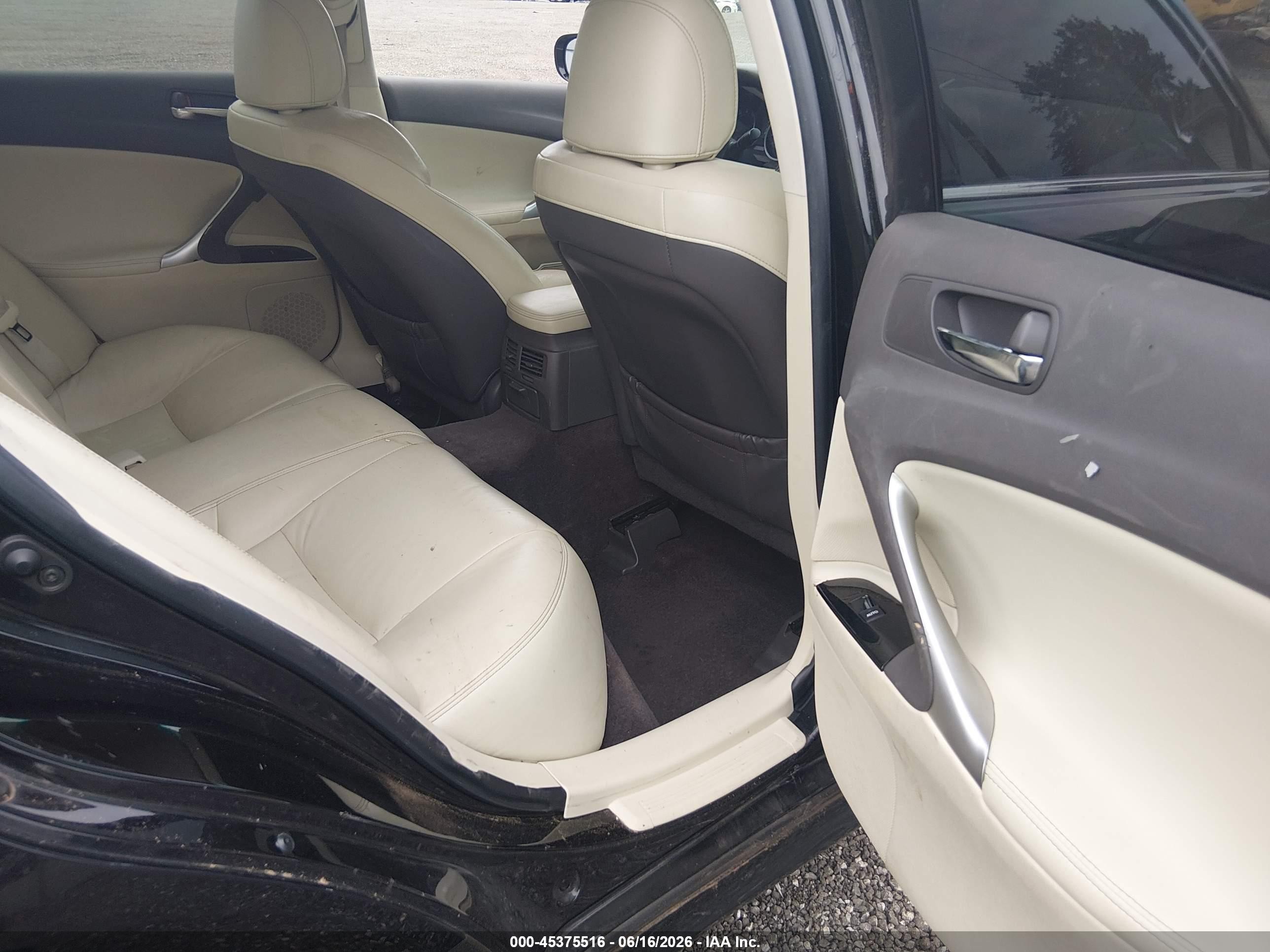 2012 Lexus Is 250   Black vin: JTHBF5C2XC5180644