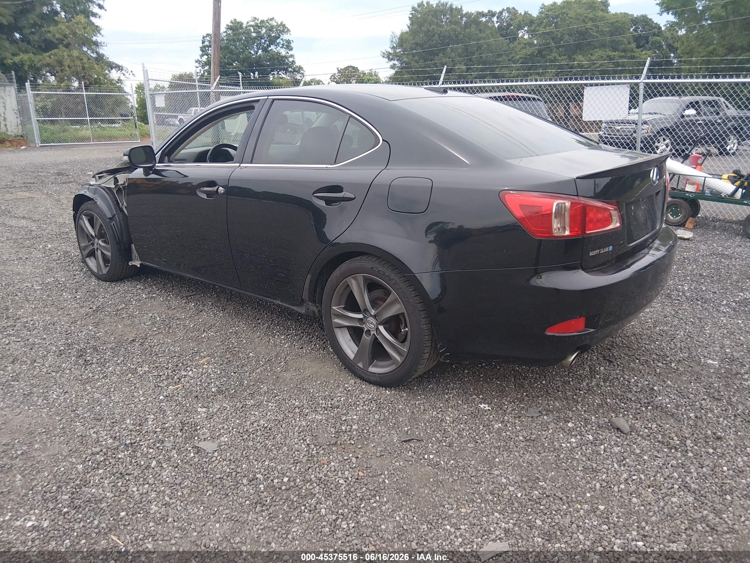 2012 Lexus Is 250   Black vin: JTHBF5C2XC5180644