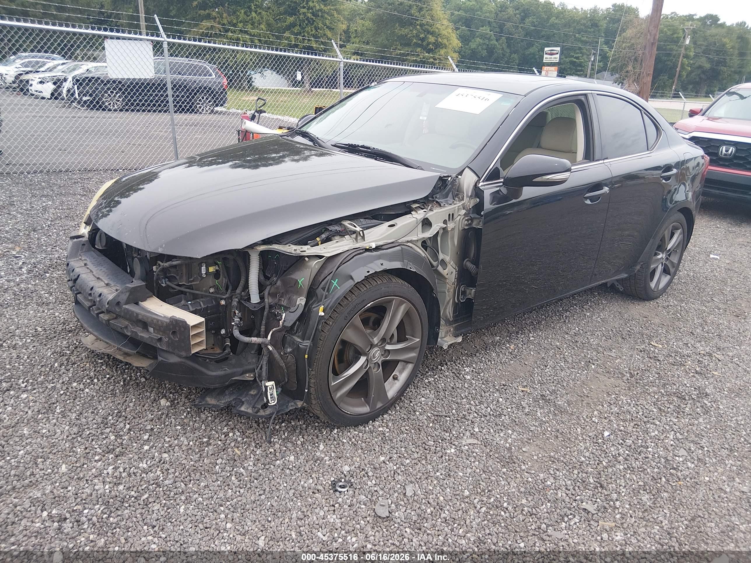 2012 Lexus Is 250   Black vin: JTHBF5C2XC5180644