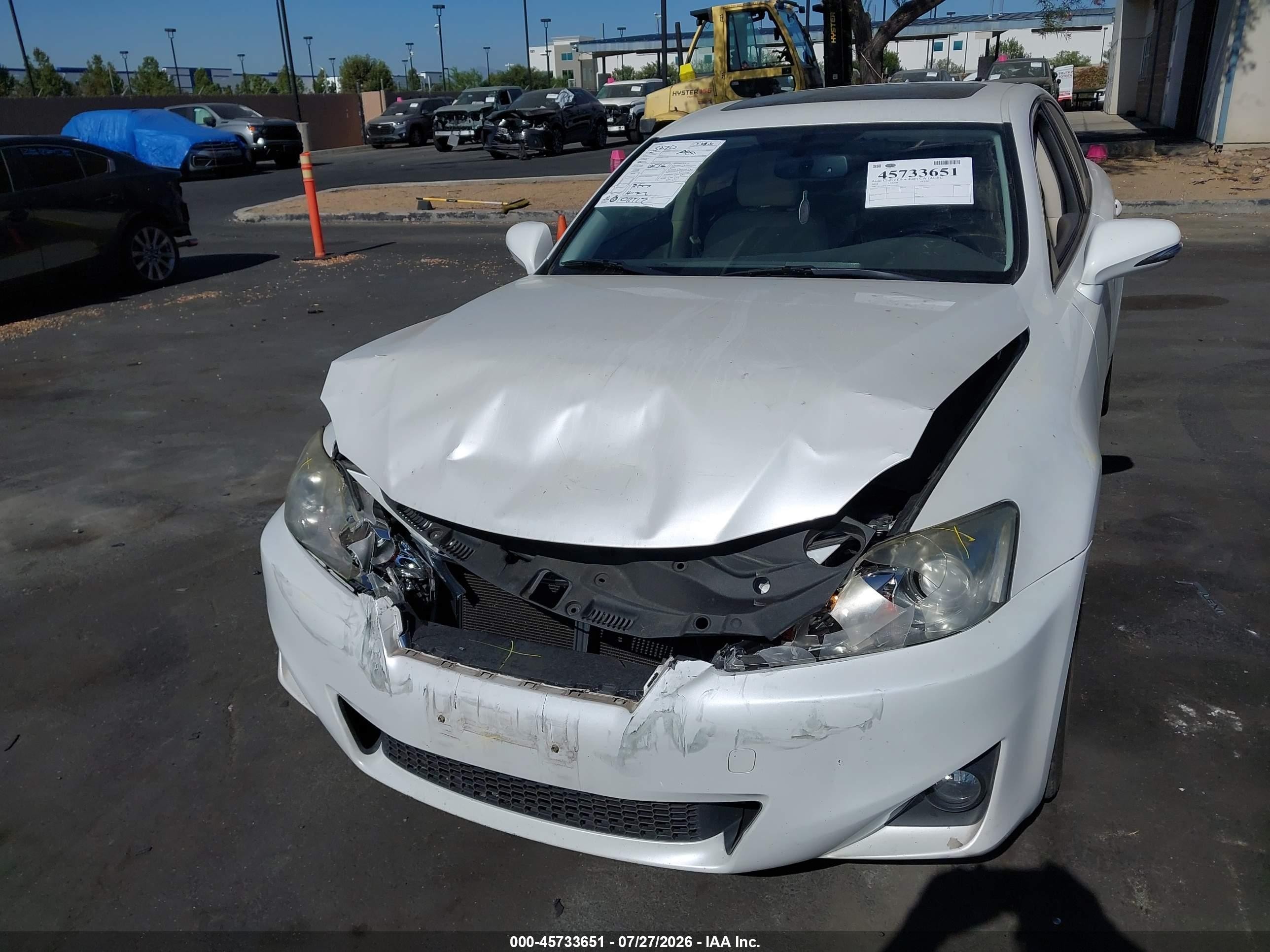 2012 Lexus Is 250   Белый vin: JTHBF5C2XC5183883