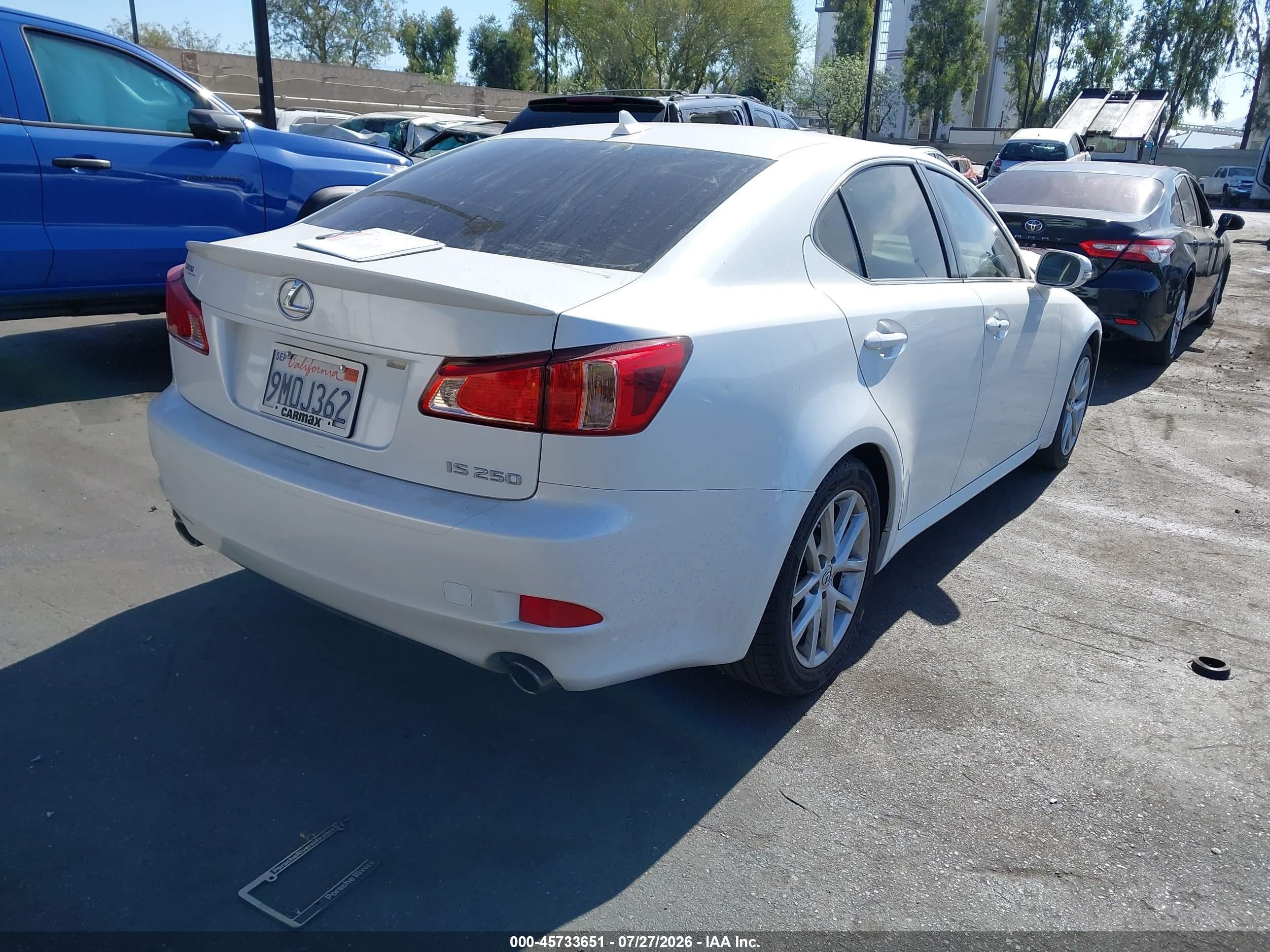 2012 Lexus Is 250   Белый vin: JTHBF5C2XC5183883