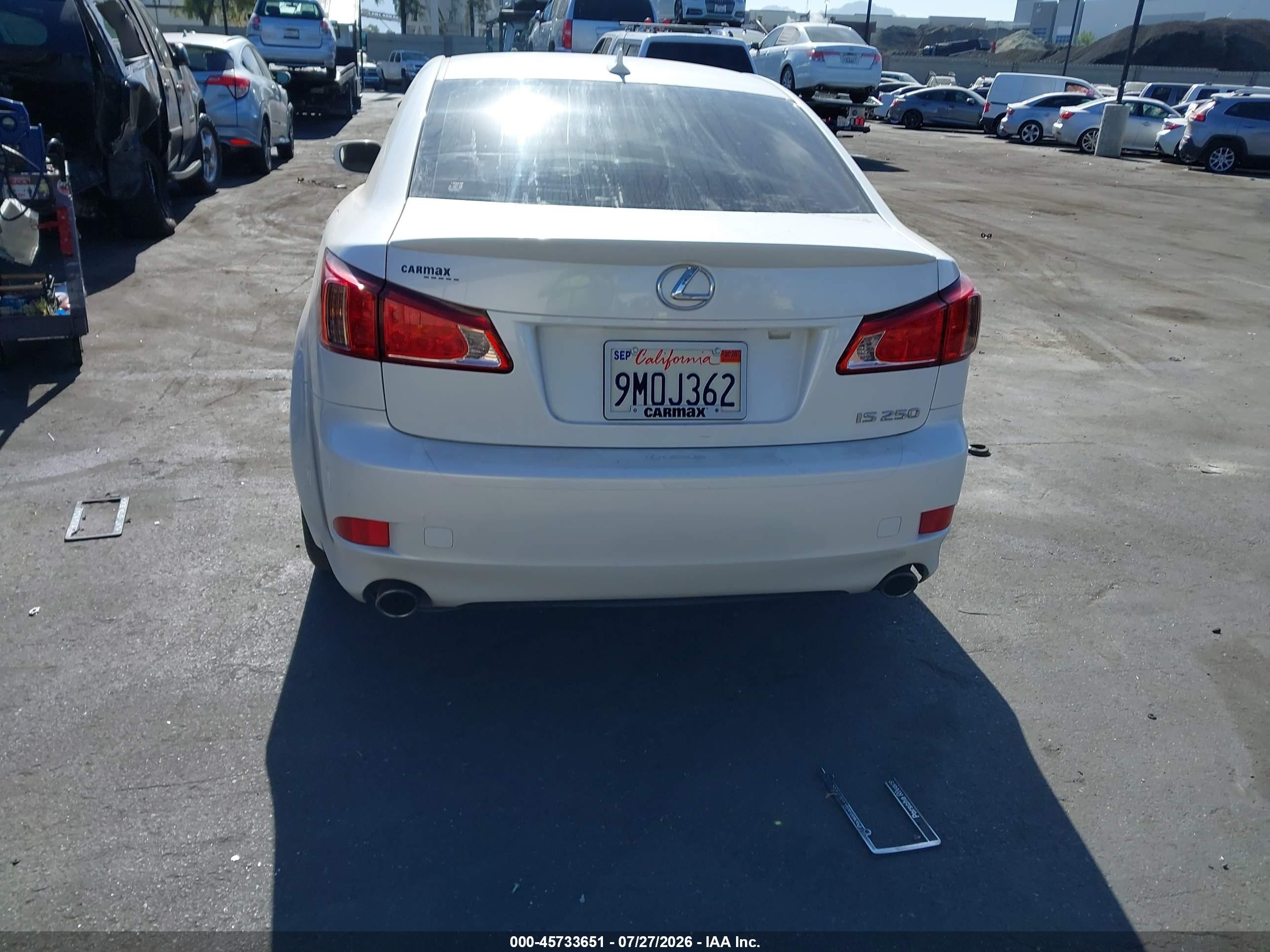 2012 Lexus Is 250   Белый vin: JTHBF5C2XC5183883
