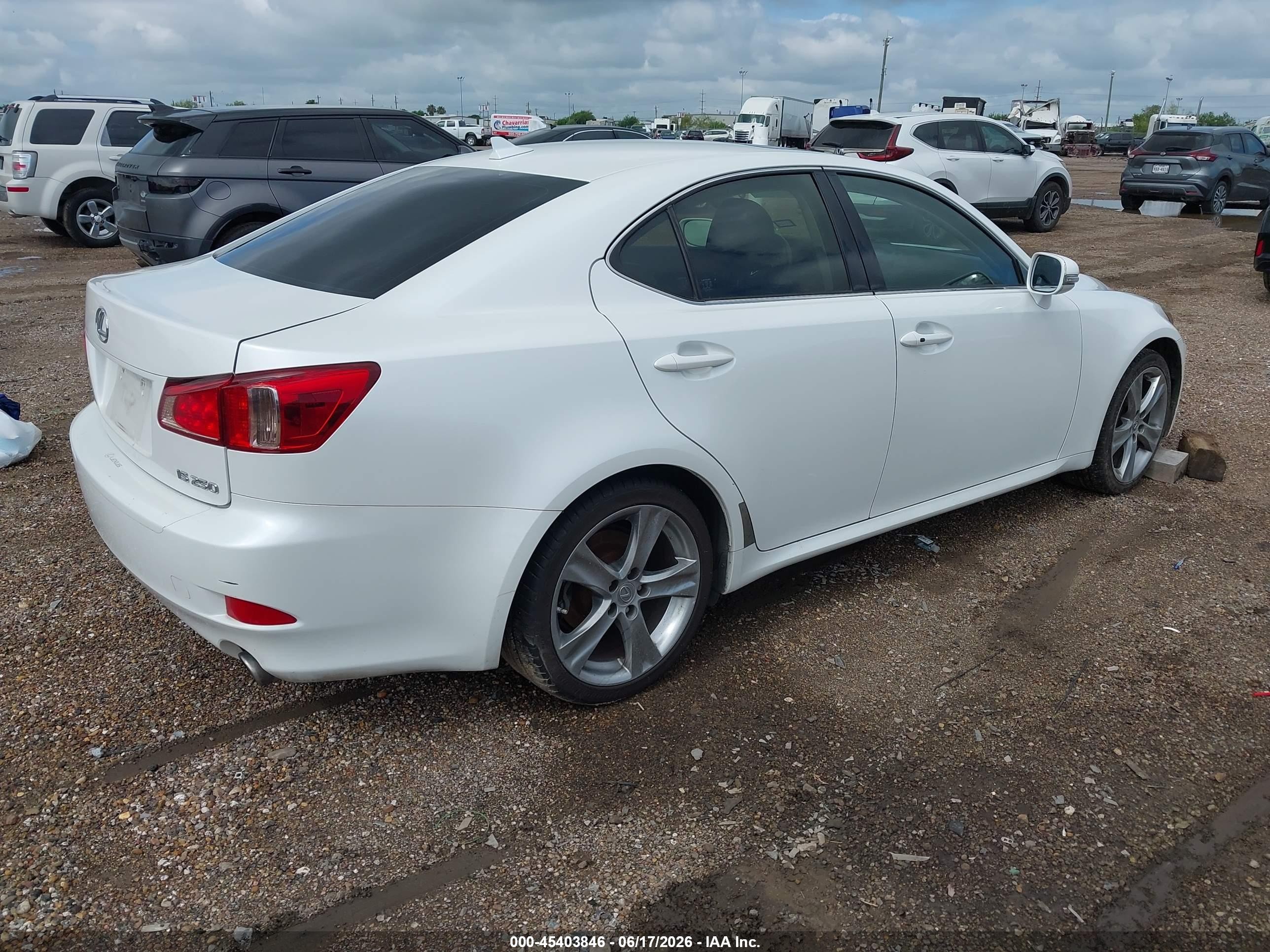 2013 Lexus Is 250 White vin: JTHBF5C2XD2103193