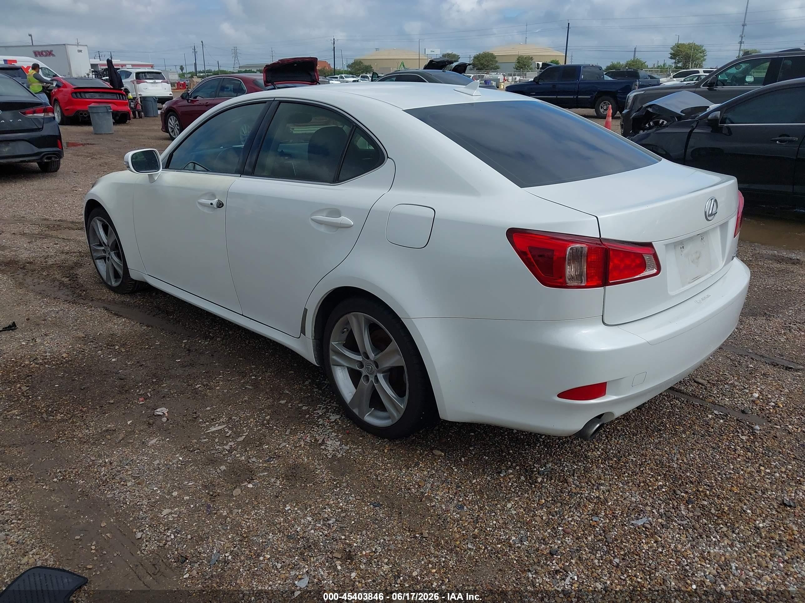 2013 Lexus Is 250 White vin: JTHBF5C2XD2103193