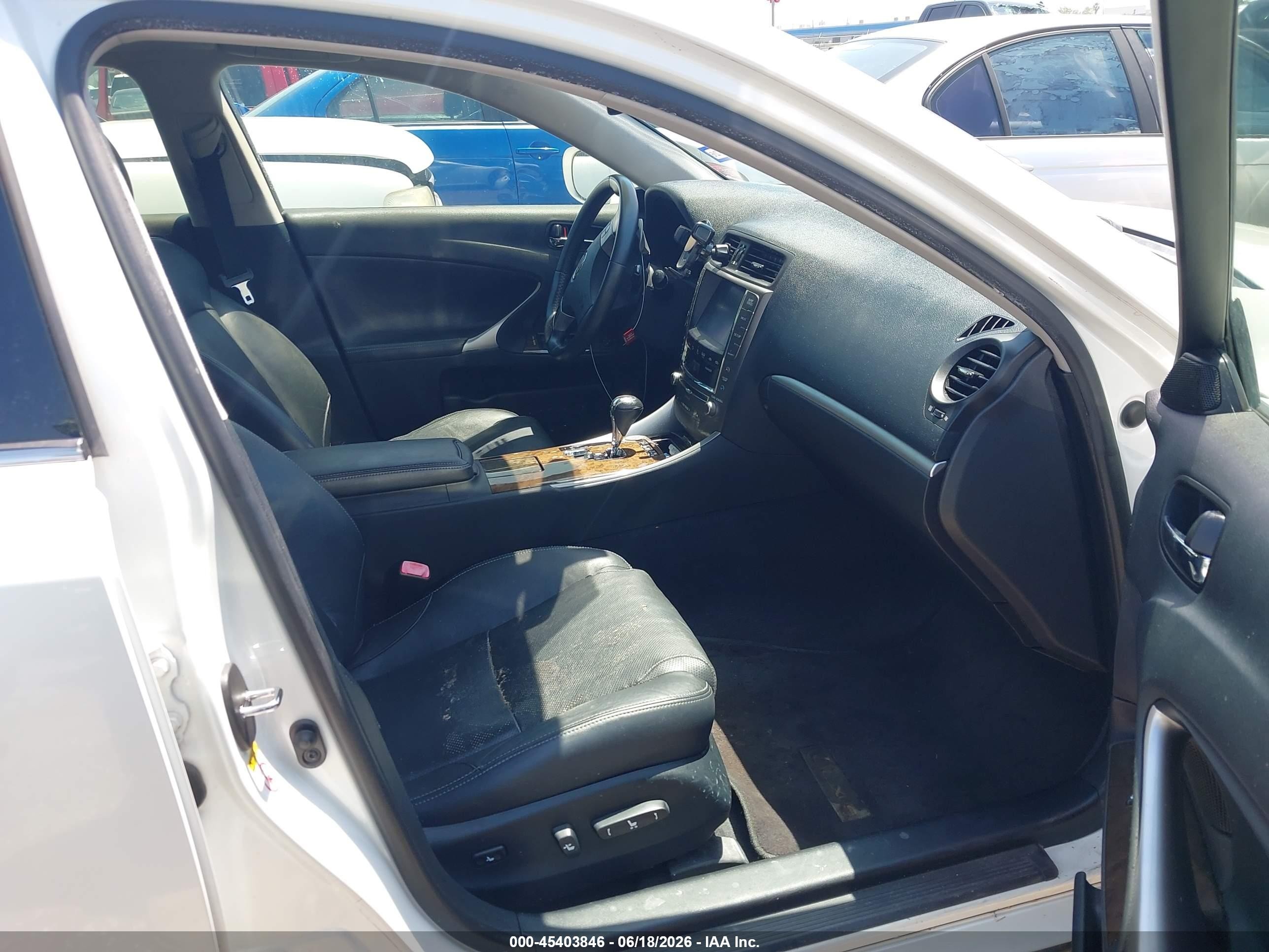 2013 Lexus Is 250 White vin: JTHBF5C2XD2103193