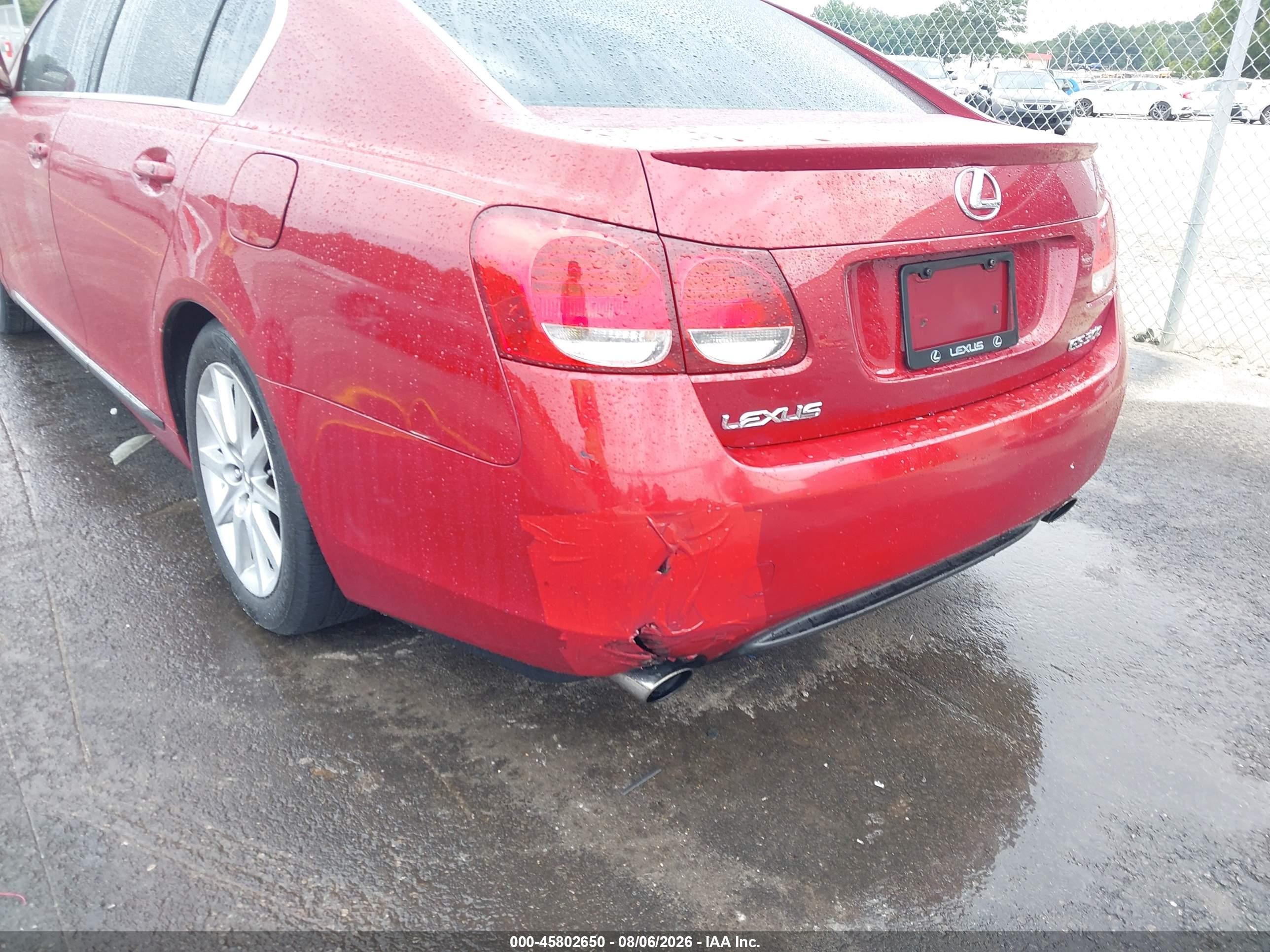 2006 Lexus Gs 300   Red vin: JTHBH96S165020590