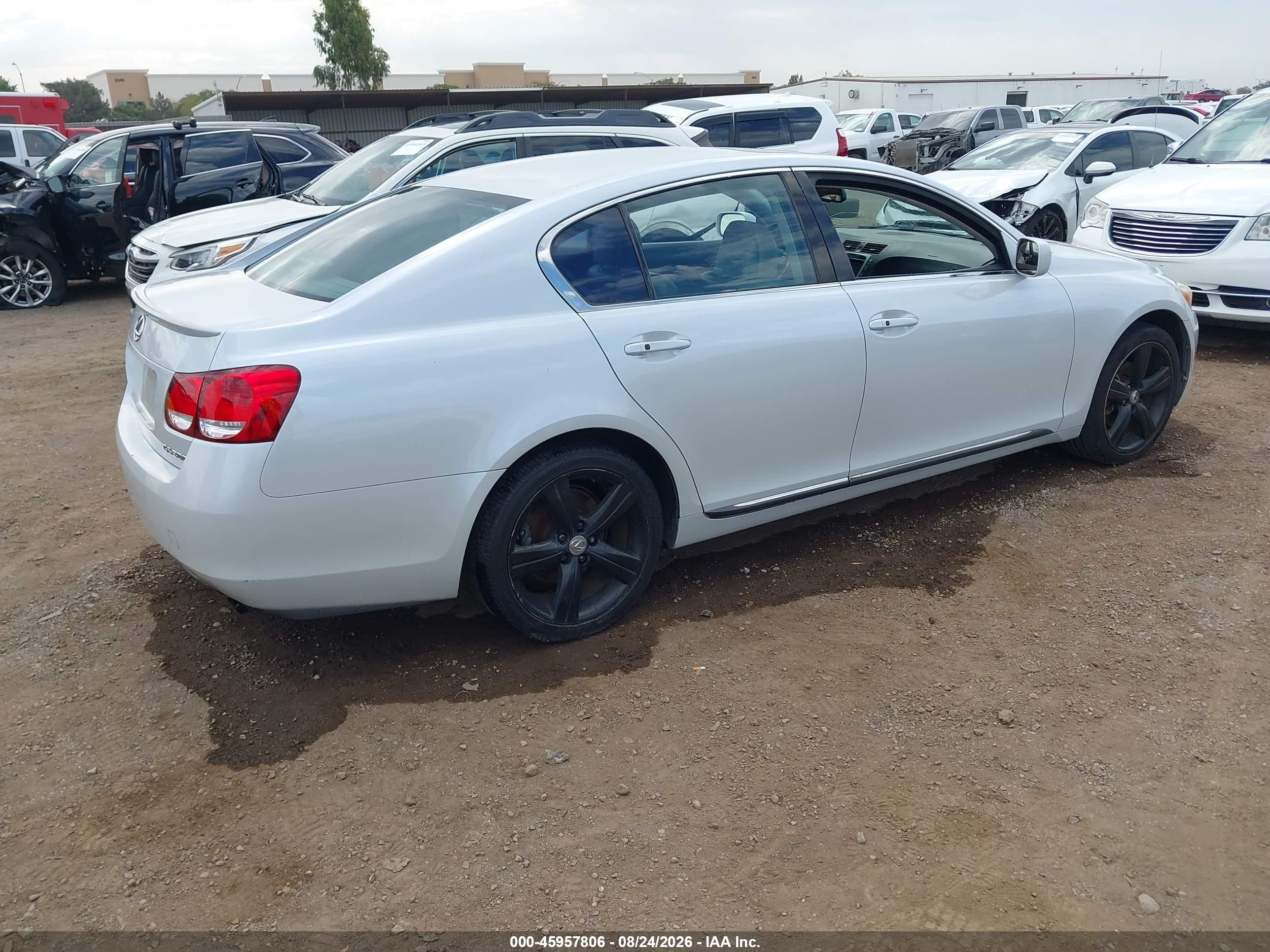 2006 Lexus Gs 300 White vin: JTHBH96S165030035