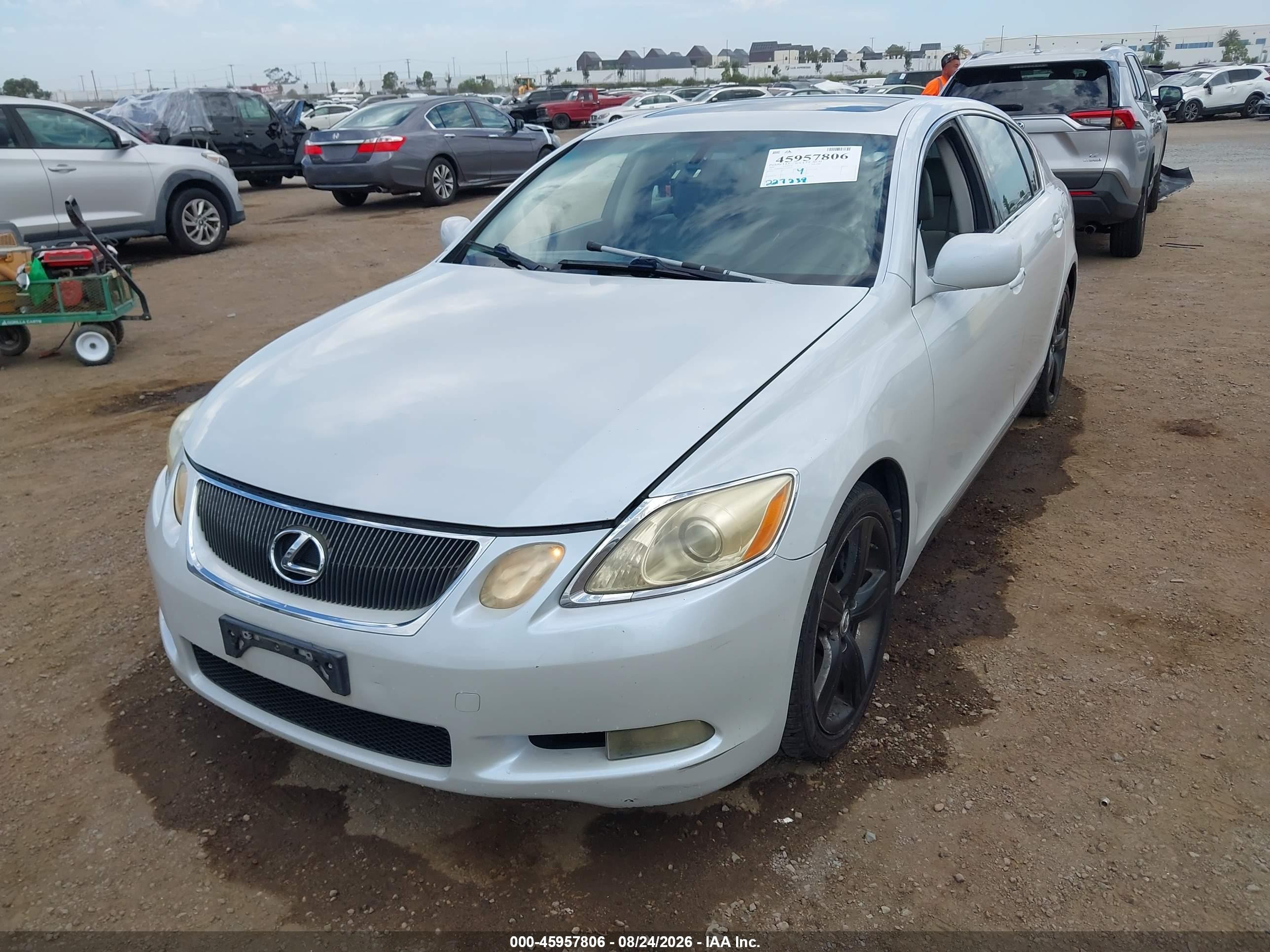 2006 Lexus Gs 300 White vin: JTHBH96S165030035