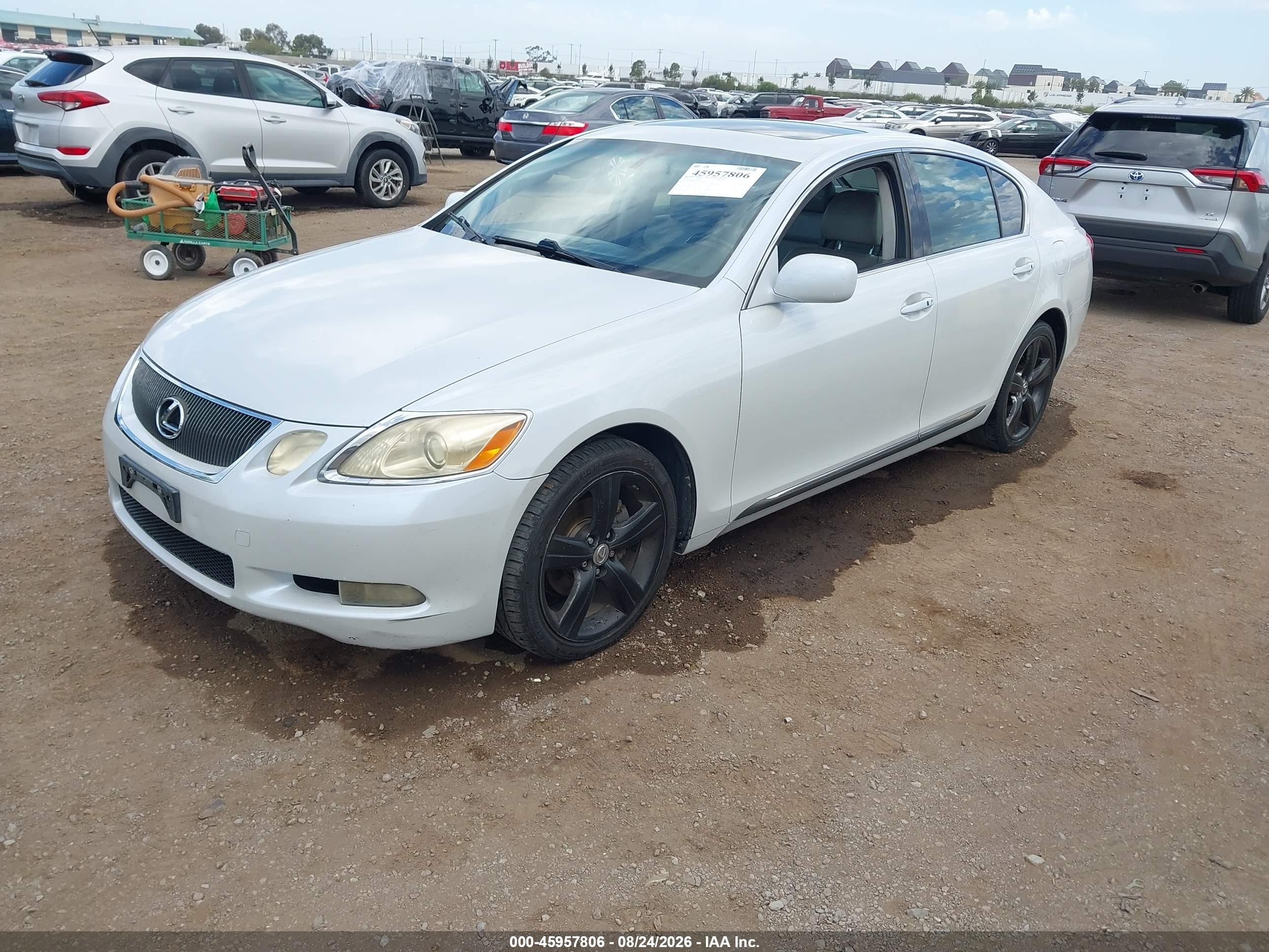 2006 Lexus Gs 300 White vin: JTHBH96S165030035