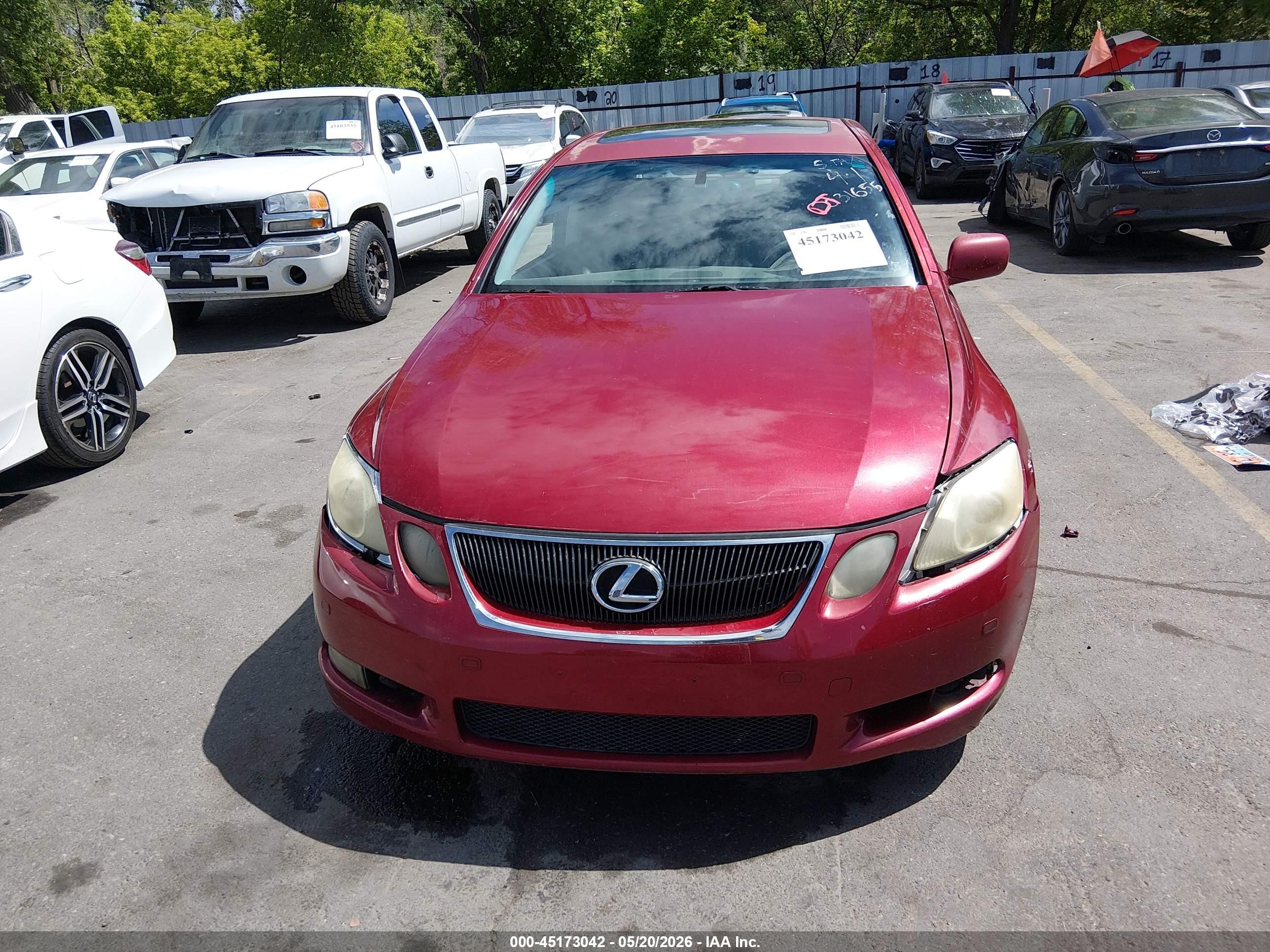 2006 Lexus Gs 300   Burgundy vin: JTHBH96S365031655