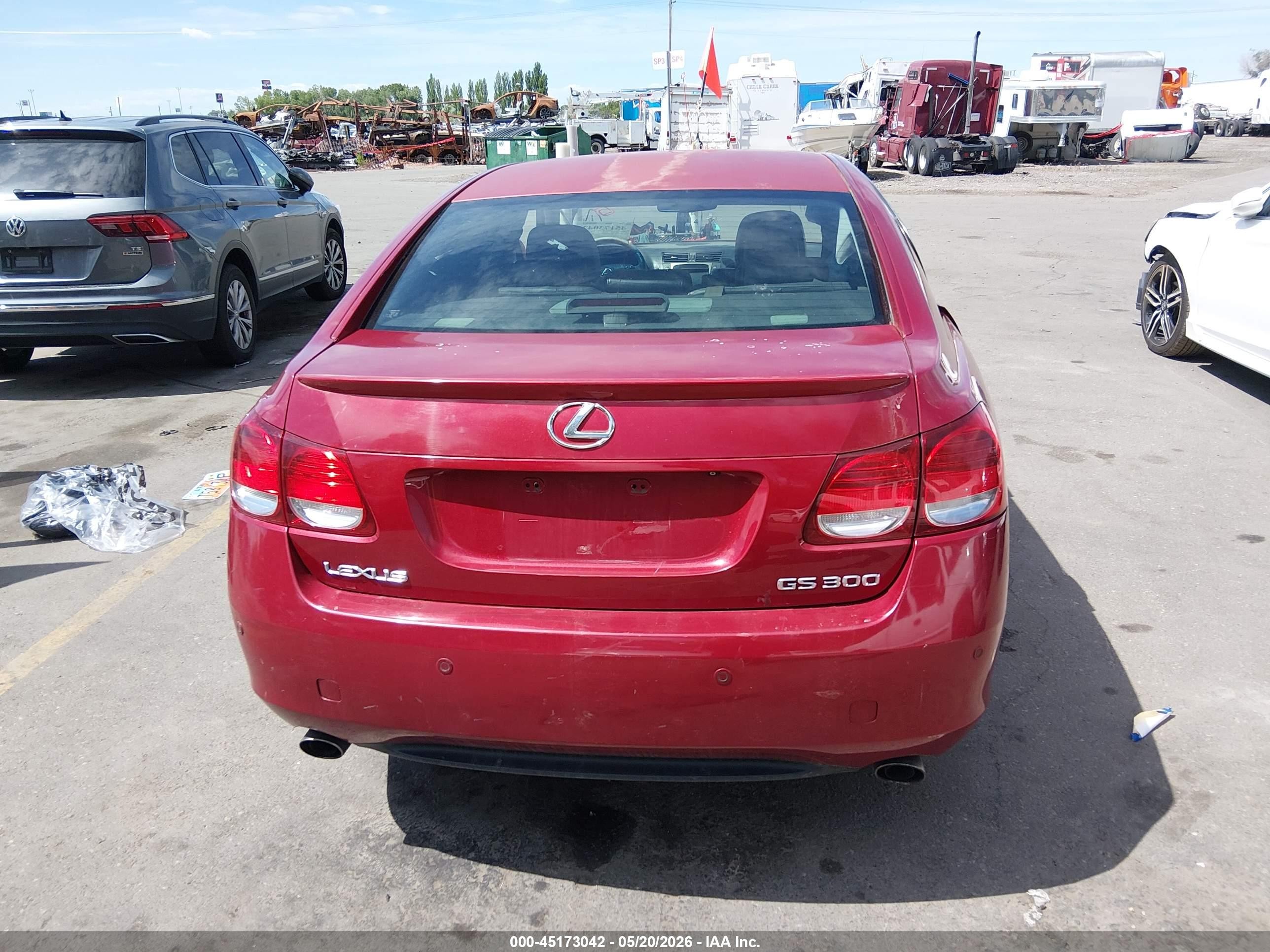 2006 Lexus Gs 300   Burgundy vin: JTHBH96S365031655