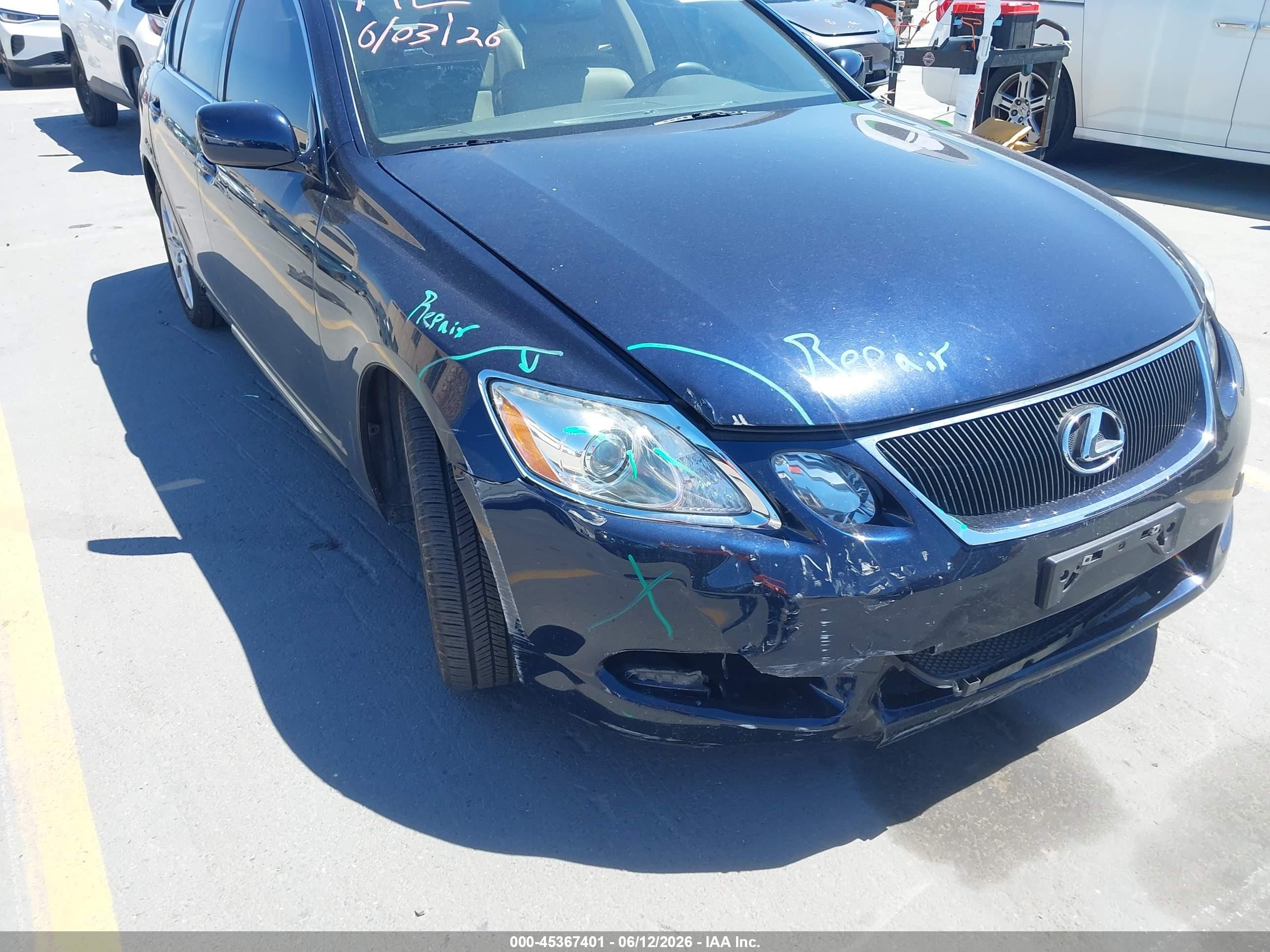 2006 Lexus Gs 300   Blue vin: JTHBH96S465022480